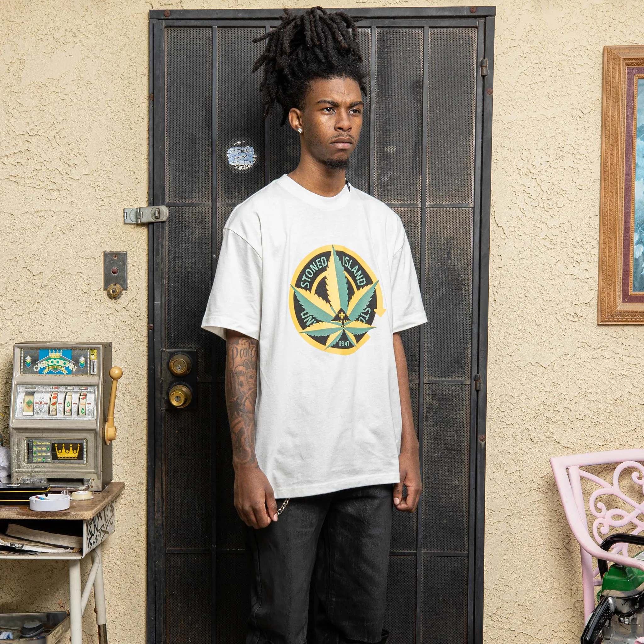 STONED ISLAND TEE - WHITE sold by Lrg product image thumbnail 3