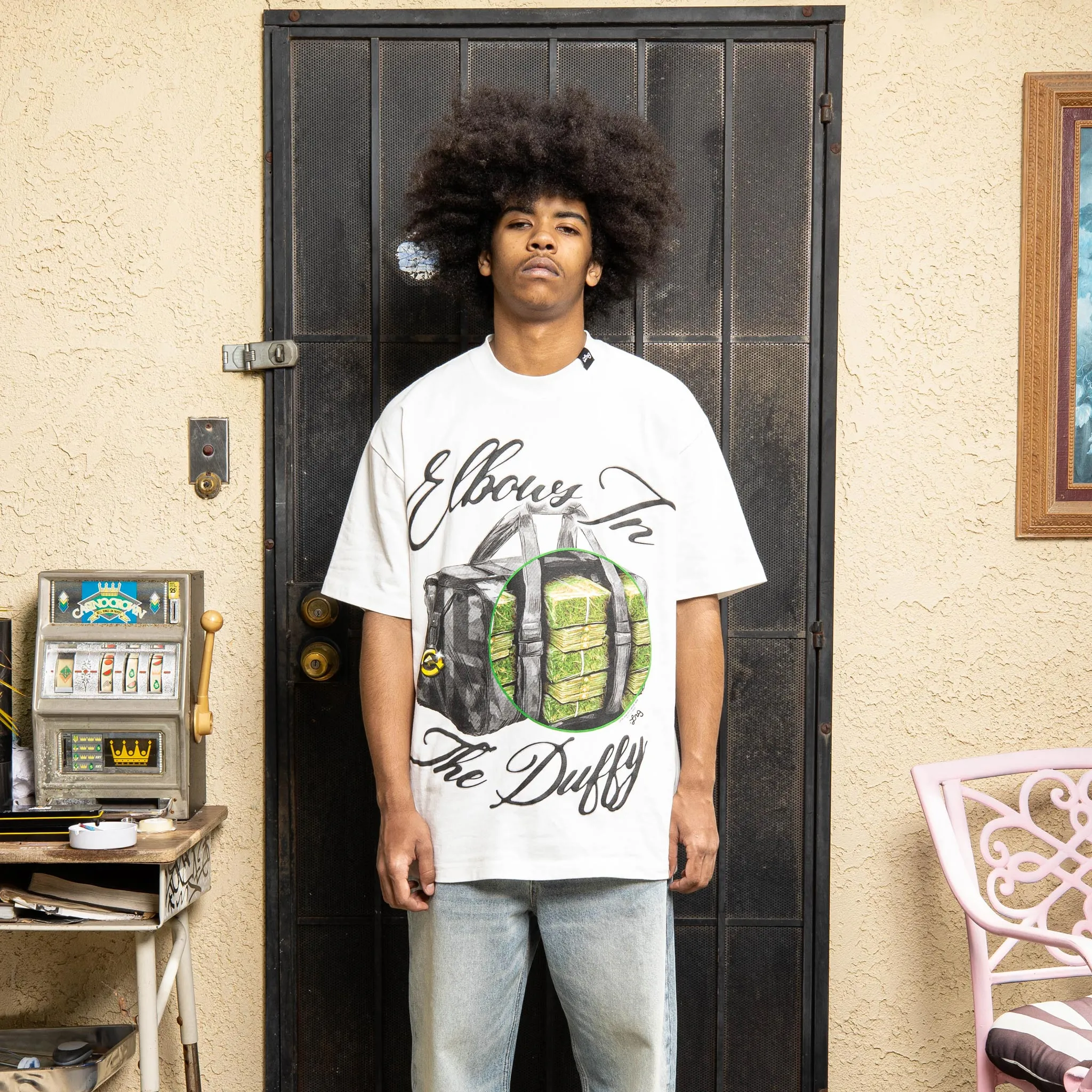 ELBOWS IN THE DUFFY TEE - WHITE sold by Lrg product image thumbnail 2