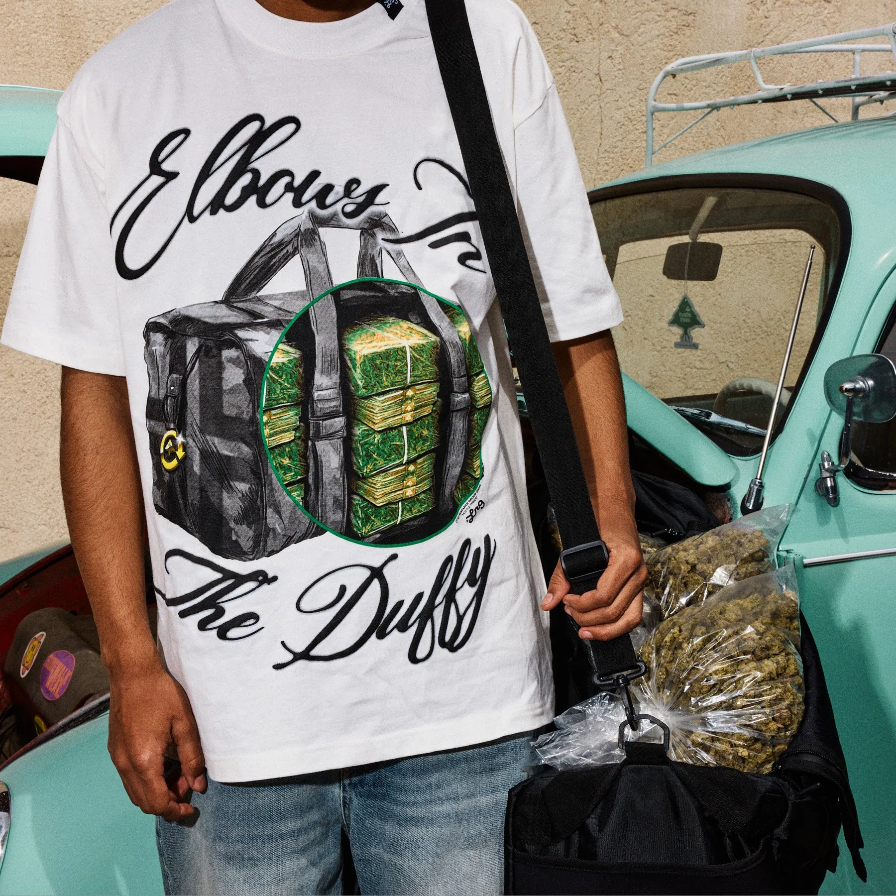 ELBOWS IN THE DUFFY TEE - WHITE sold by Lrg product image thumbnail 5