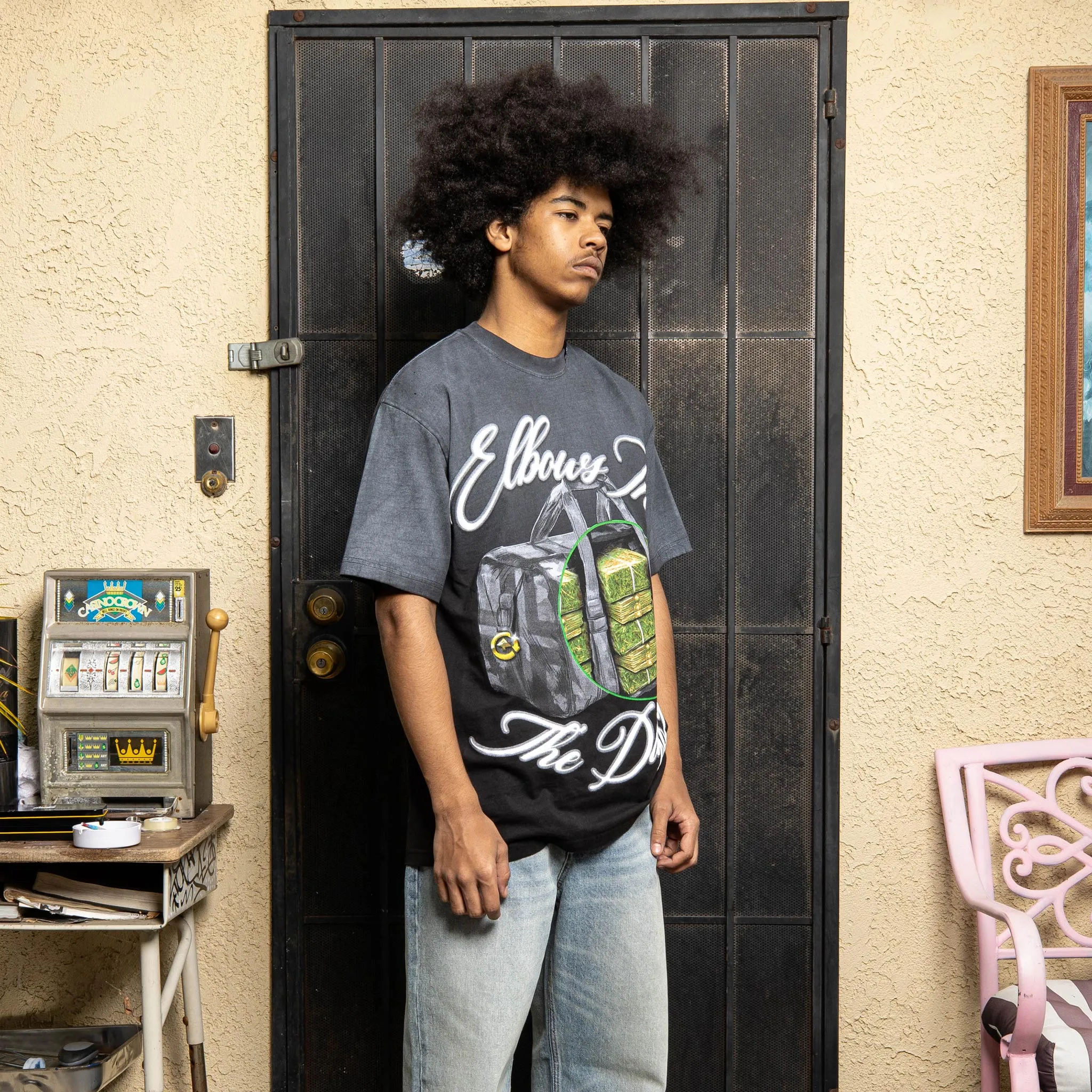 ELBOWS IN THE DUFFY TEE - BLACK sold by Lrg product image thumbnail 3