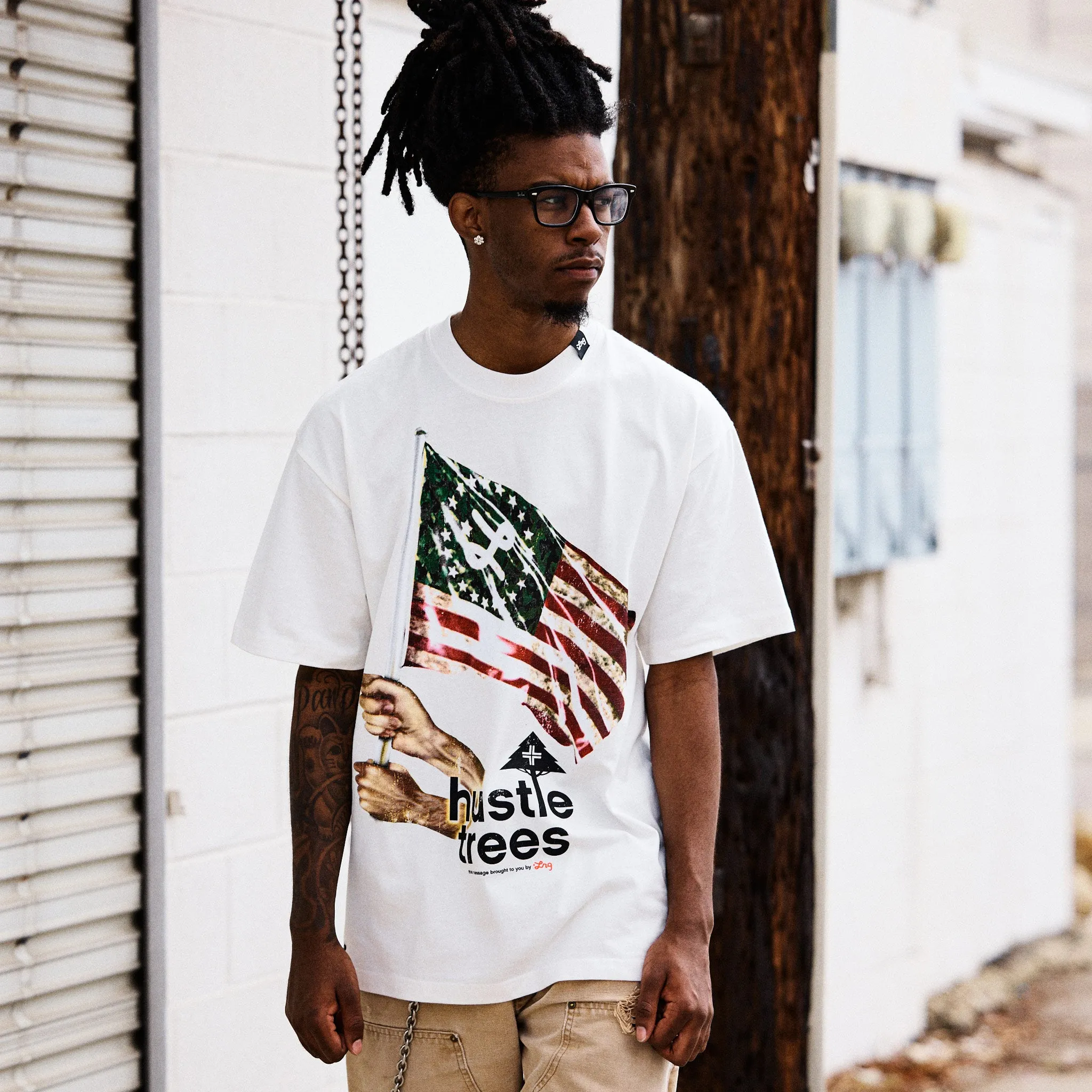 FLAGBEARER TEE - WHITE sold by Lrg product image thumbnail 5