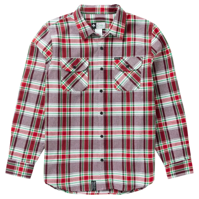BREAK AWAY FLANNEL SHIRT - BURGUNDY sold by Lrg