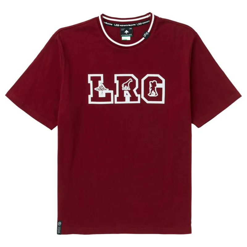ACADEMIA KNIT TEE - BURGUNDY sold by Lrg