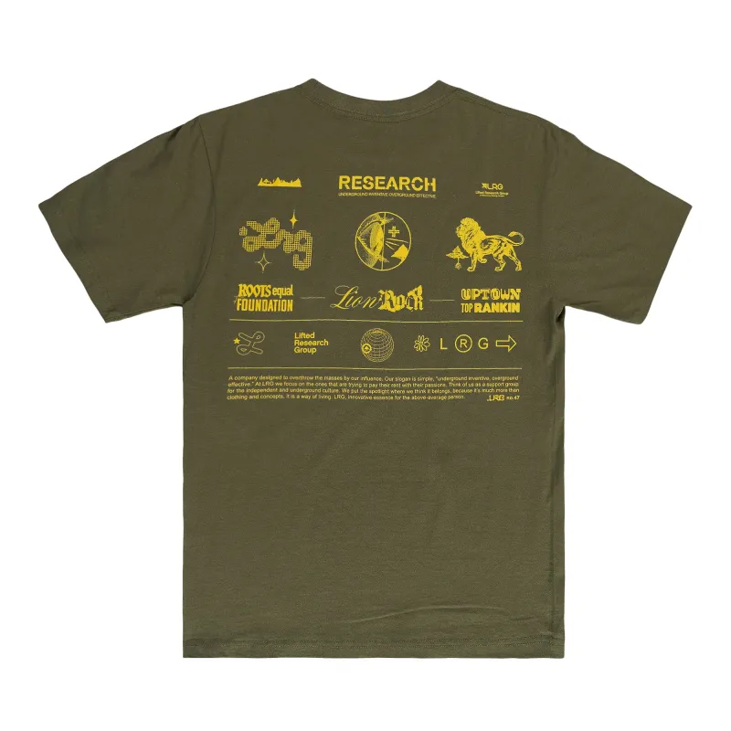 ALIGNED TEE - MILITARY GREEN sold by Lrg