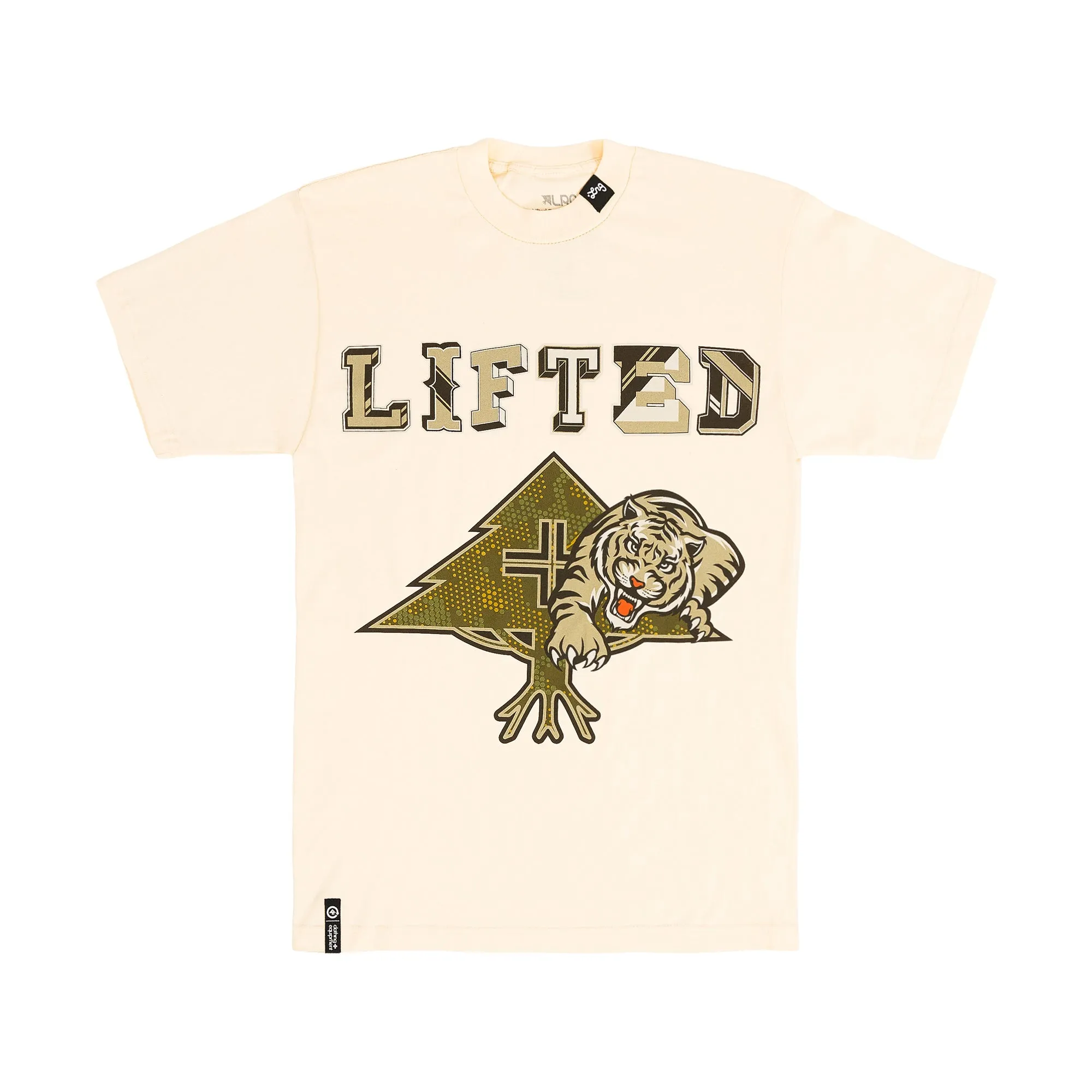 ROGUE LIFTED TIGER SS TEE - CREAM sold by Lrg