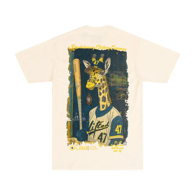 GIRAFFE DUGOUT SS TEE - CREAM sold by Lrg