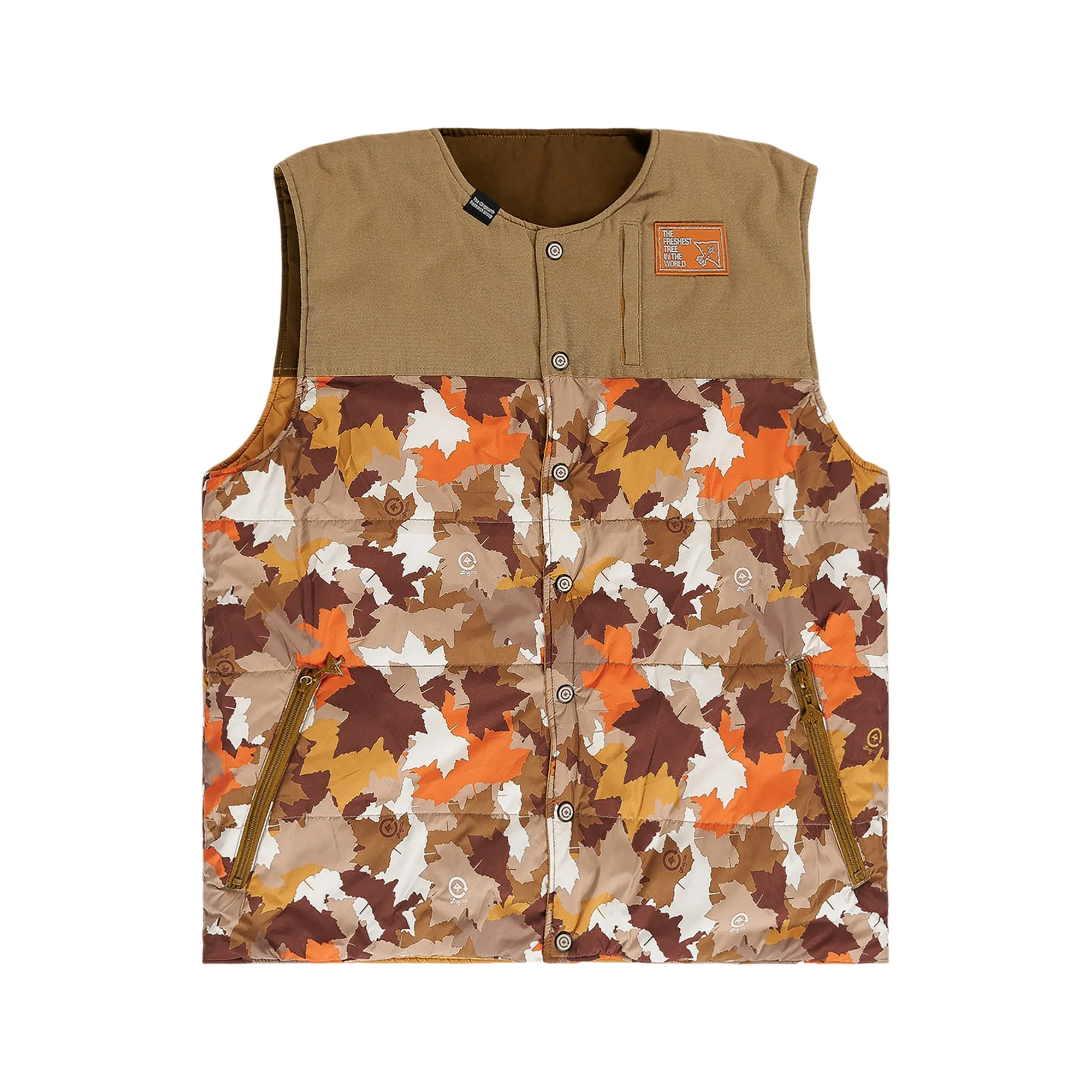THE FRESH OUTDOORS REVERSE VEST - BROWN MAPLE CAMO sold by Lrg product image thumbnail 3