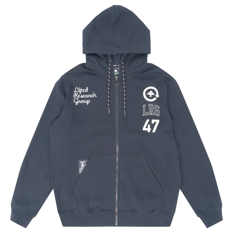 LRG VARSITY ZIP FRONT HOODIE - BLACK made by Lrg