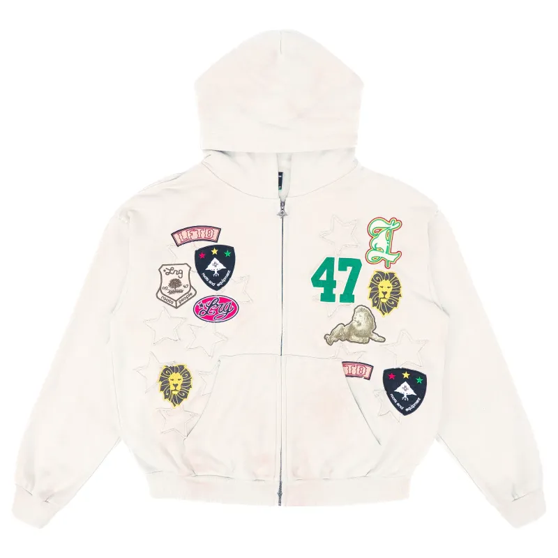 GOLDEN LEONE ZIP HOODIE - Bone White sold by Lrg