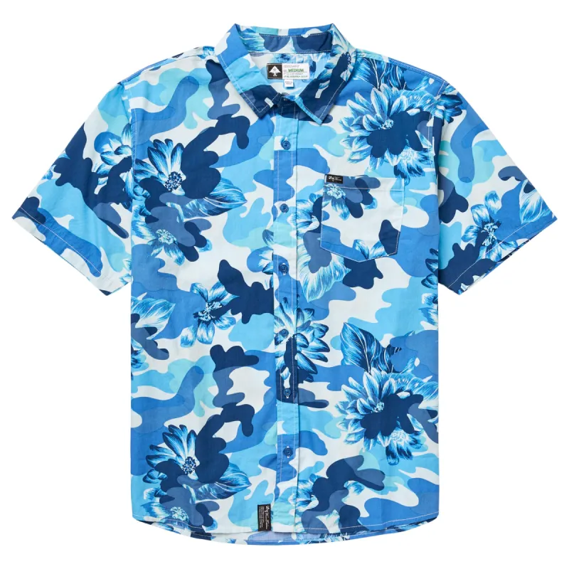 CAMO TRIBE WOVEN SHIRT - BLUE CAMO sold by Lrg