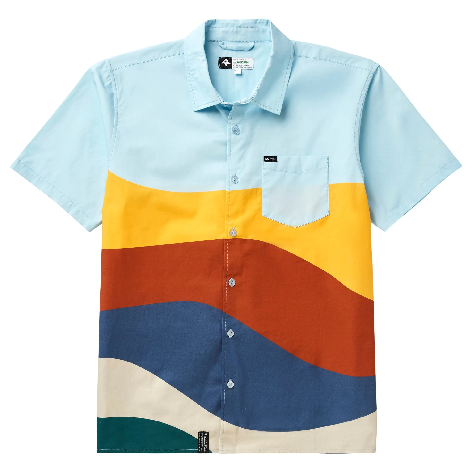 TECHNICOLOR HORIZON WOVEN SHIRT - COOLING SPRAY sold by Lrg