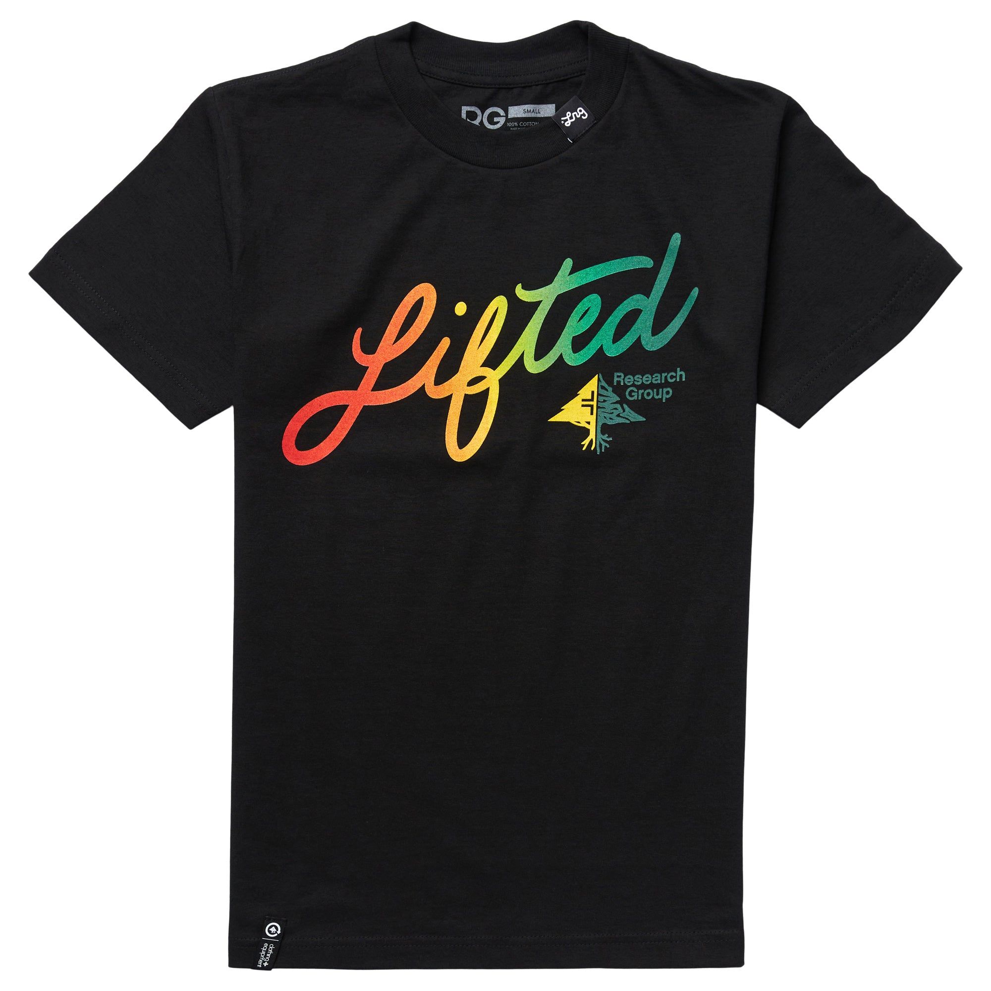 SPLIT TREE SCRIPT TEE - BLACK sold by Lrg