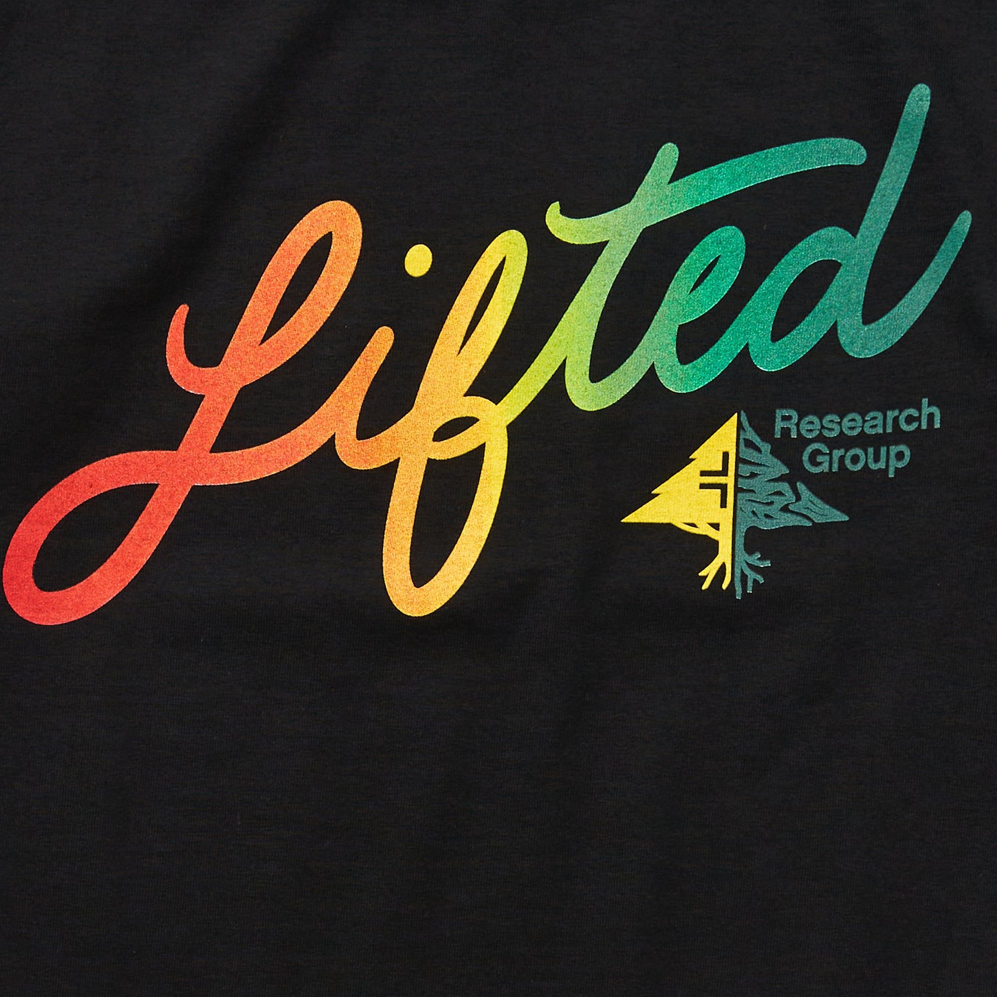 SPLIT TREE SCRIPT TEE - BLACK sold by Lrg product image thumbnail 2