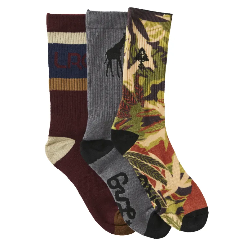 LEAVES SOCK 3 PACK - MULTI sold by Lrg