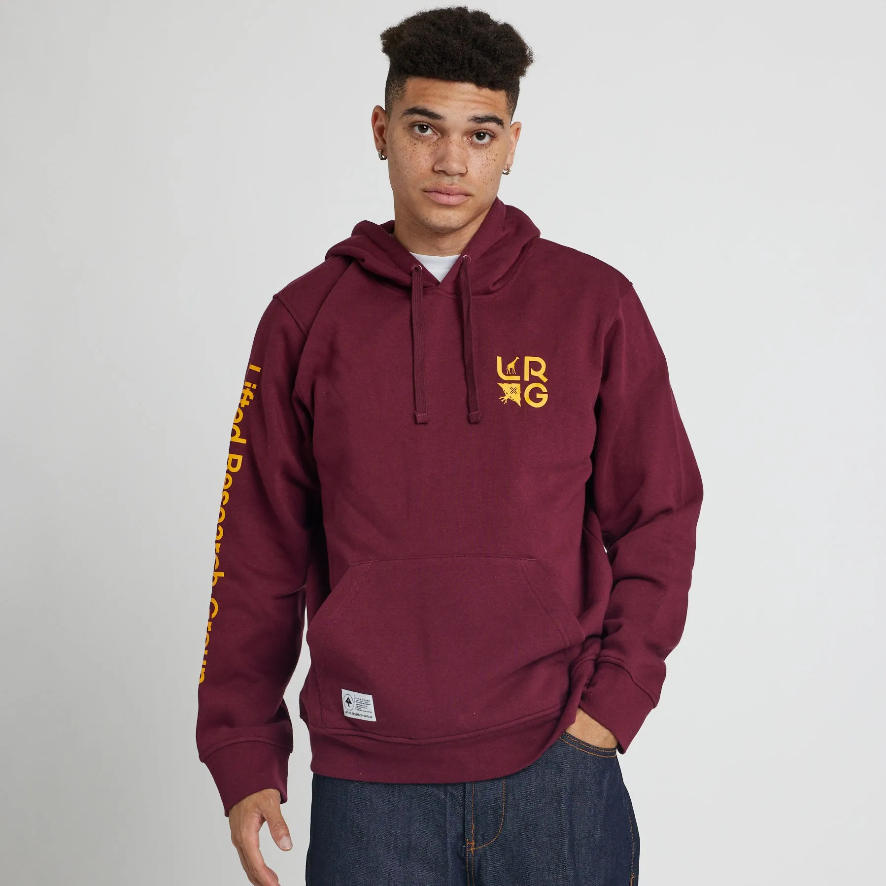 STACKED MULTI LOGO PULLOVER HOODIE - ZINFANDEL sold by Lrg product image thumbnail 2
