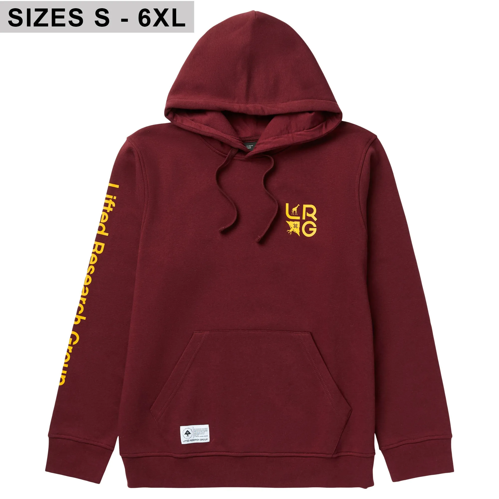STACKED MULTI LOGO PULLOVER HOODIE - ZINFANDEL sold by Lrg