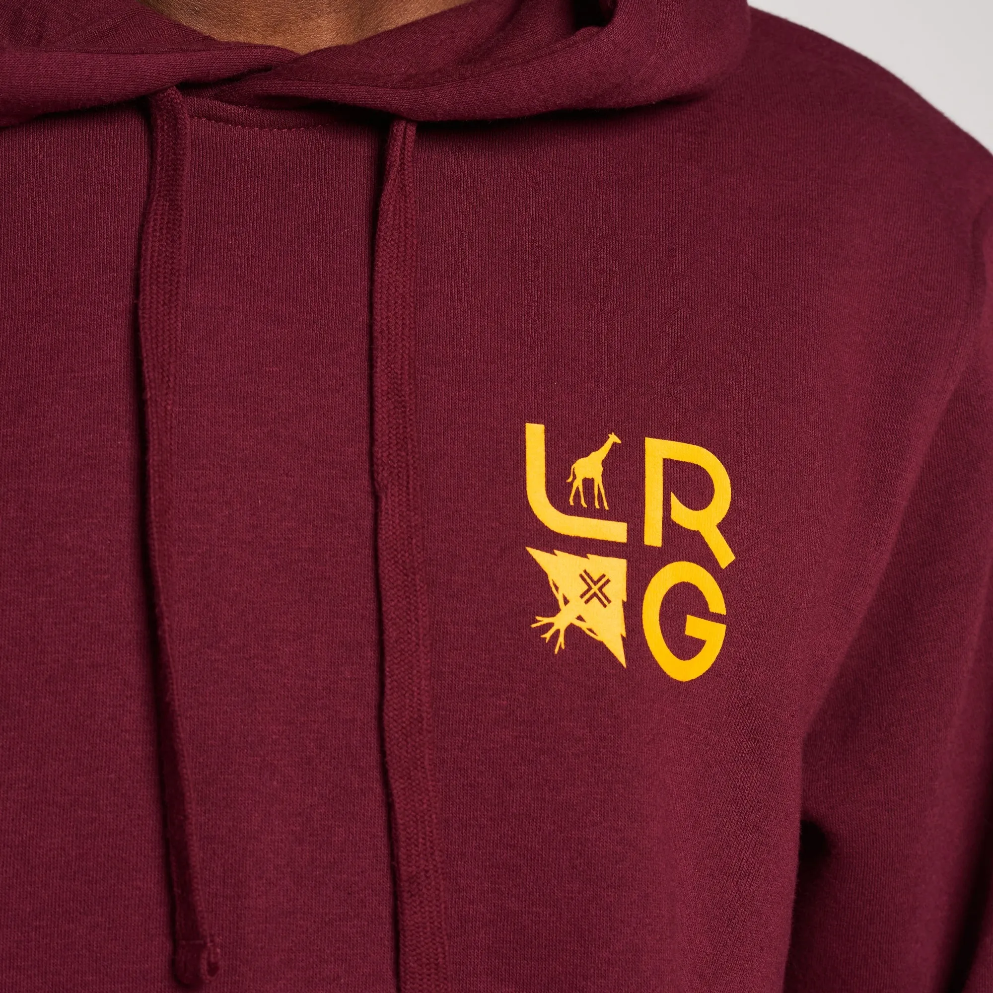 STACKED MULTI LOGO PULLOVER HOODIE - ZINFANDEL sold by Lrg product image thumbnail 3