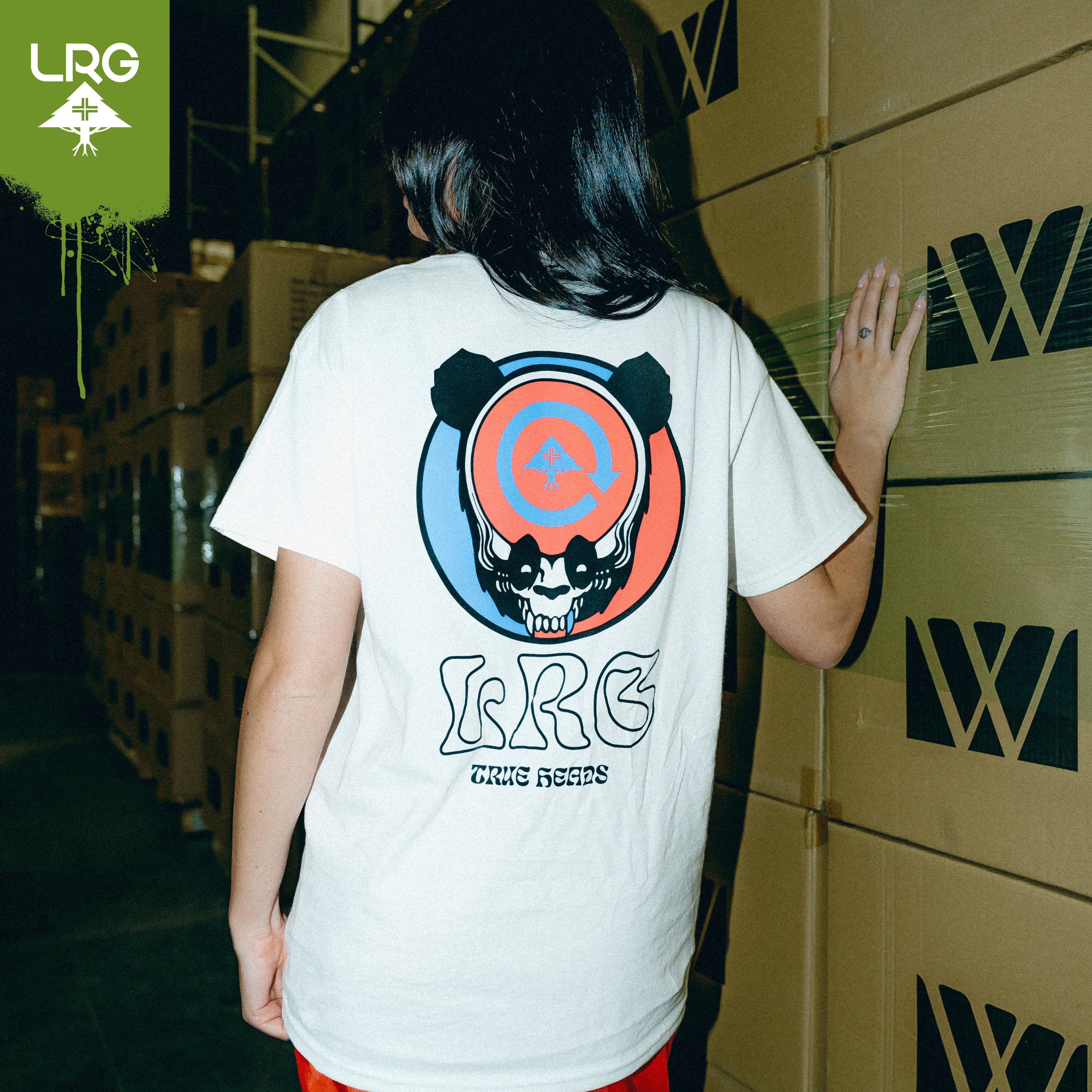 PANDA TRUE HEADS TEE - WHITE sold by Lrg product image thumbnail 4