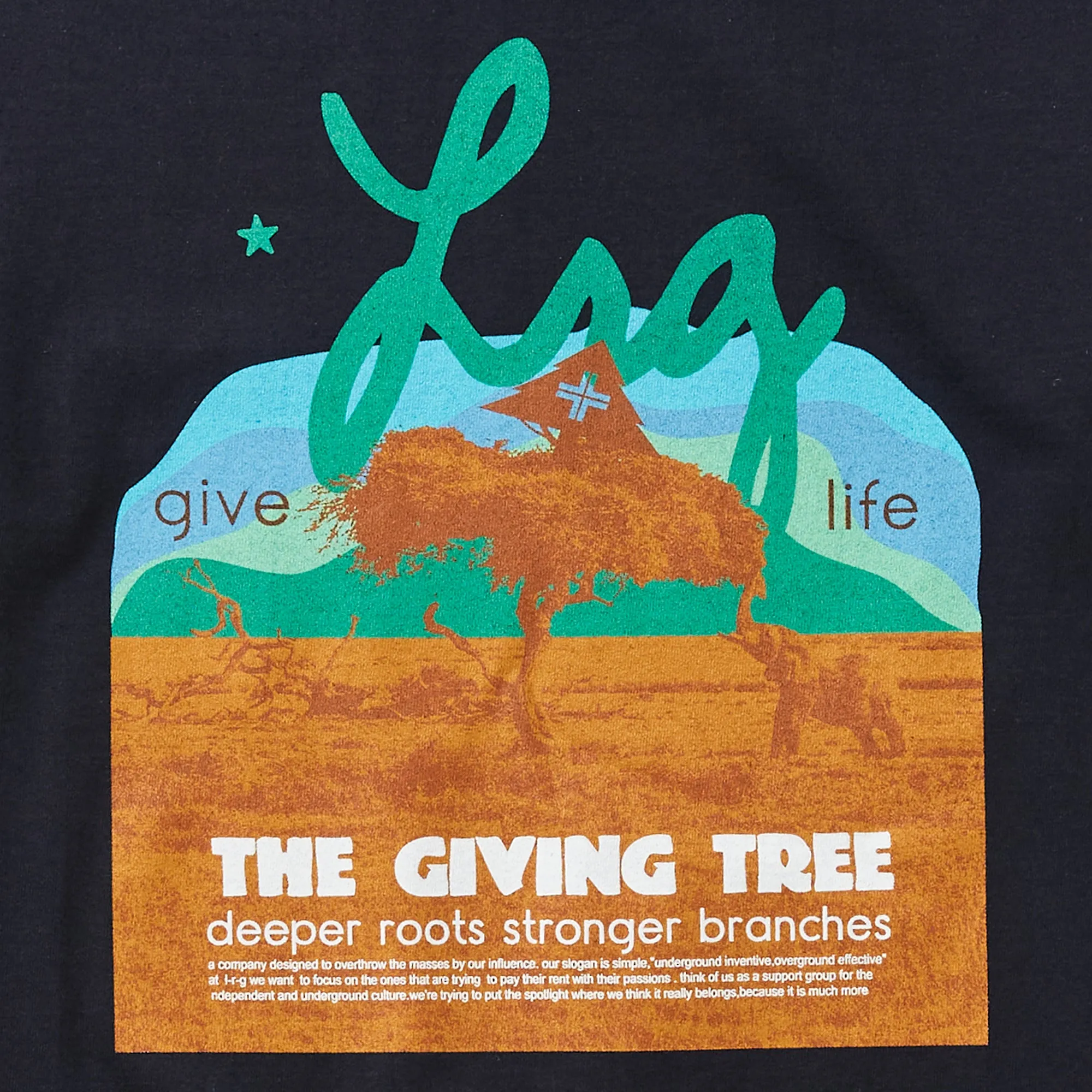 GIVING TREE TEE - NAVY sold by Lrg product image thumbnail 2