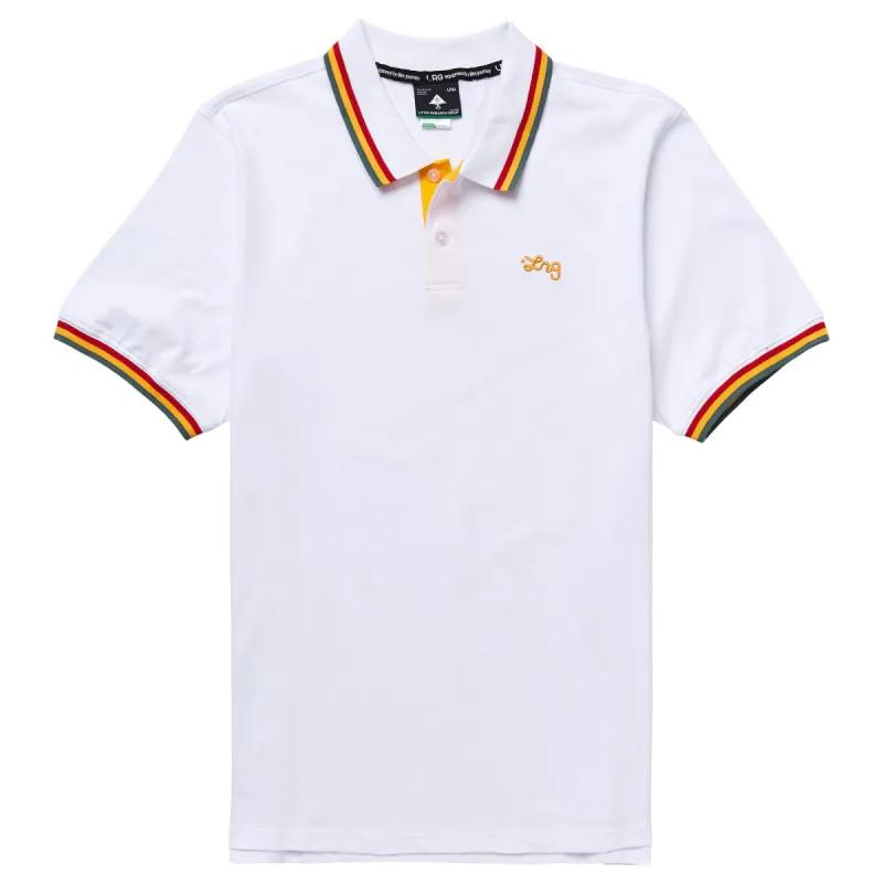 SCRIPT ROOTS POLO SHIRT - WHITE sold by Lrg