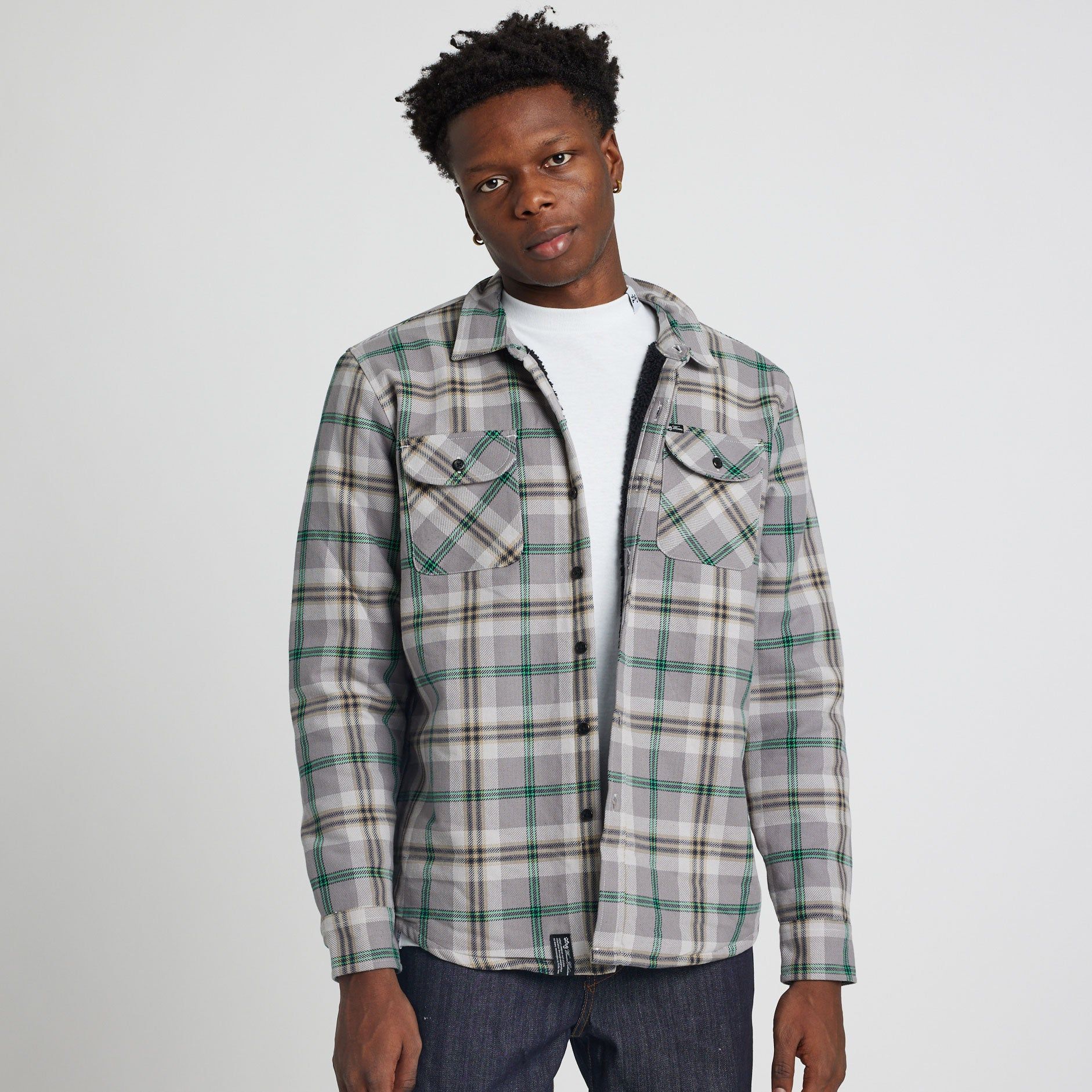 FACTION SHERPA LINED FLANNEL - GREY sold by Lrg product image thumbnail 2