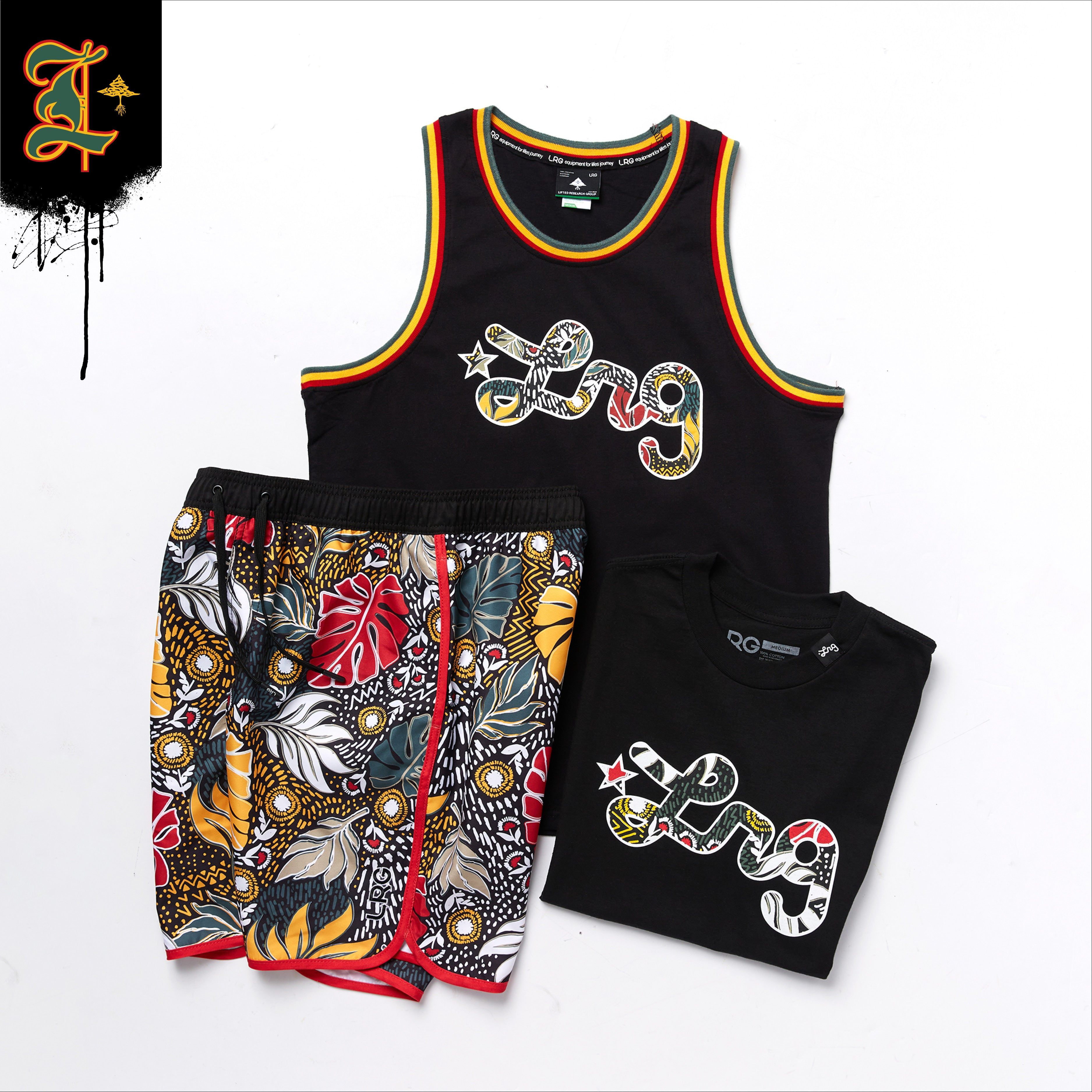 TROPIC ROOTS HYBRID SHORTS - BLACK sold by Lrg product image thumbnail 3