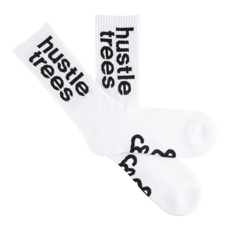 FREE GIFT | HUSTLE TREES SOCKS - WHITE sold by Lrg