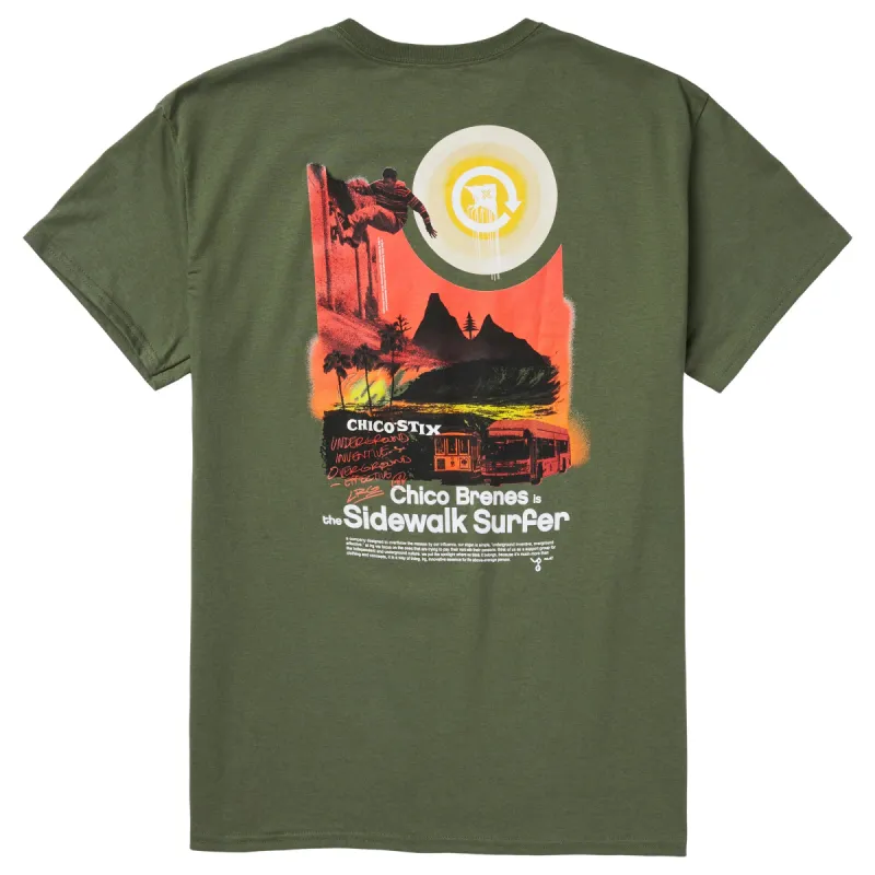 CHICO BRENES SIDEWALK SURFER TEE - MILITARY sold by Lrg