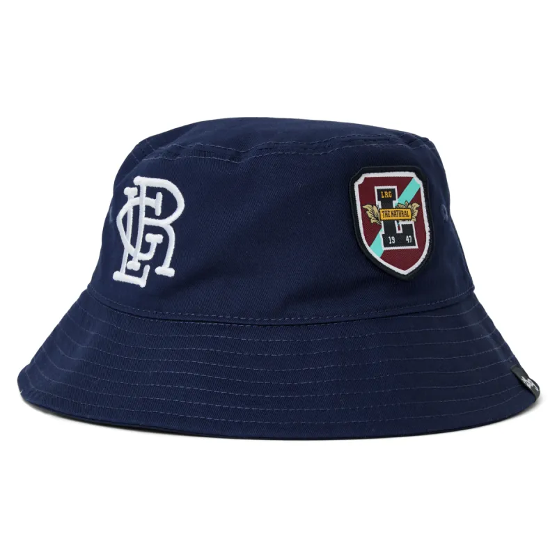 PATCHED UP BUCKET HAT - NAVY sold by Lrg