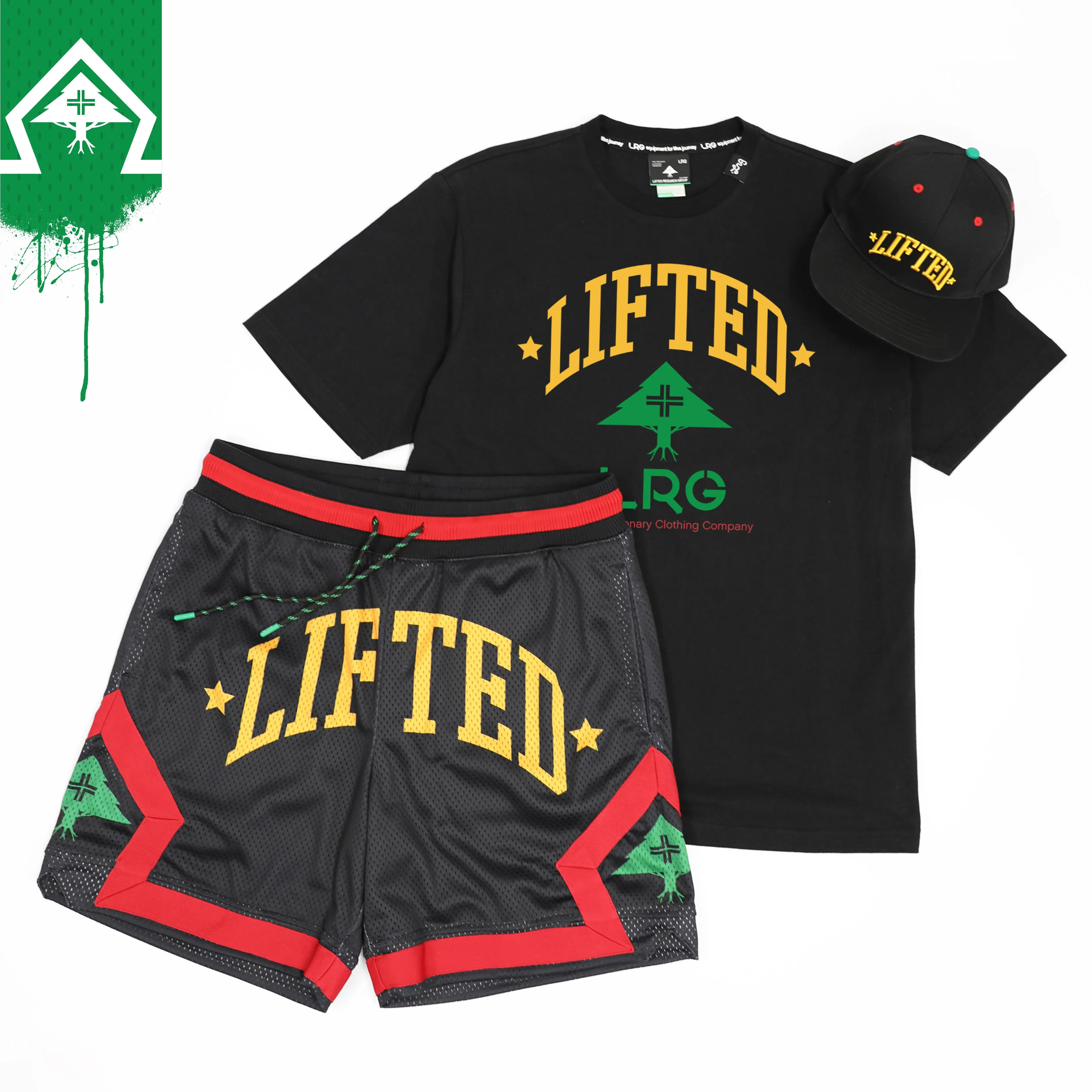 RESOLUTIONARY LIFTED MESH SHORTS - BLACK sold by Lrg product image thumbnail 3