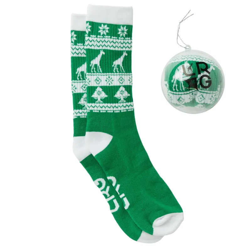 LIFTED HOLIDAY CREW SOCKS - GREEN sold by Lrg
