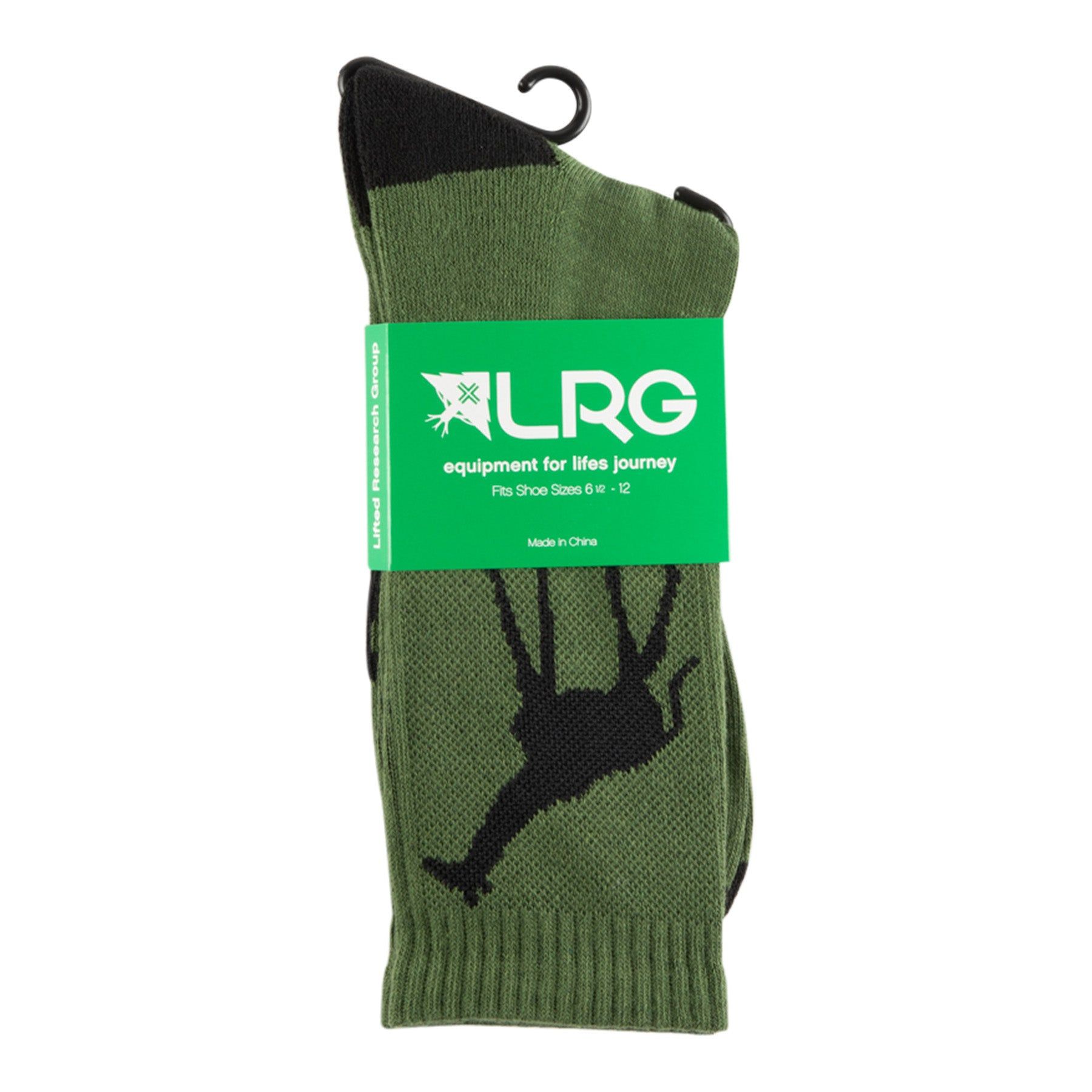 GIRAFFE CREW SOCKS - OLIVE sold by Lrg product image thumbnail 2