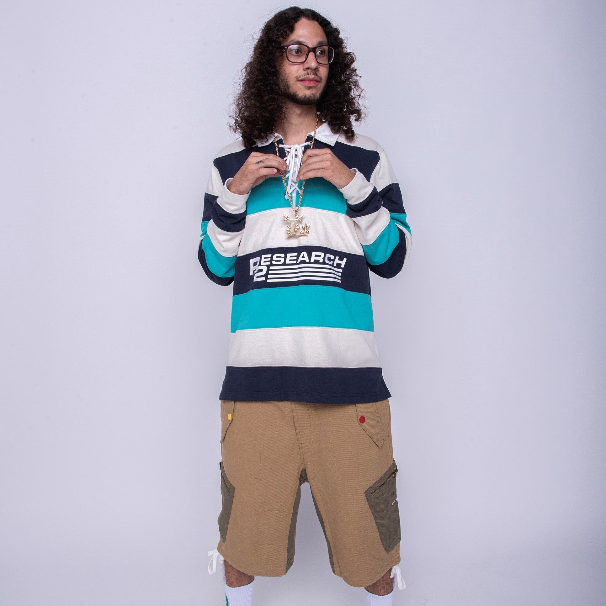 ROUND 2 LONG SLEEVE RUGBY - BLUE sold by Lrg product image thumbnail 2