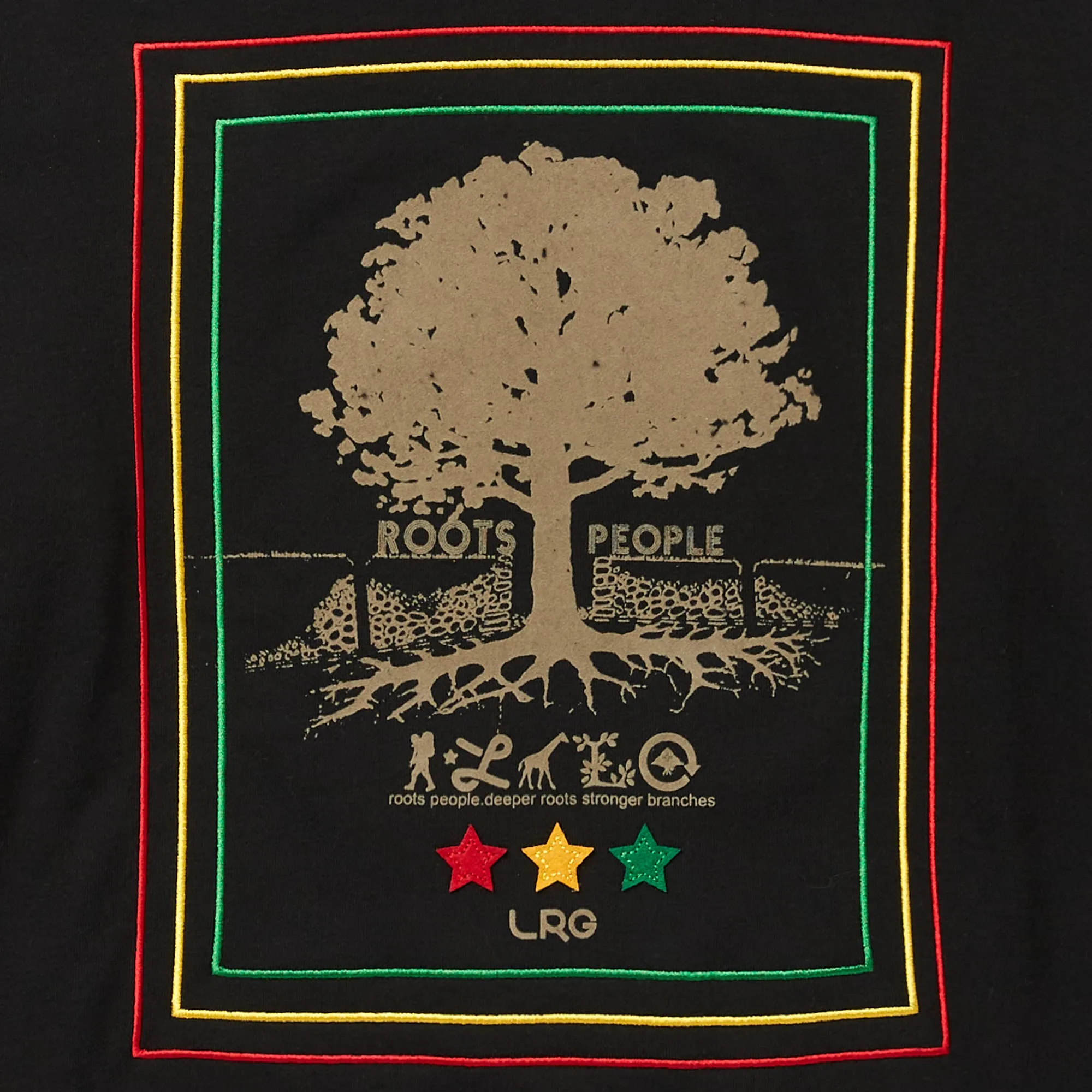 TEAM ROOTS PEOPLE CREW FLEECE - BLACK sold by Lrg product image thumbnail 2