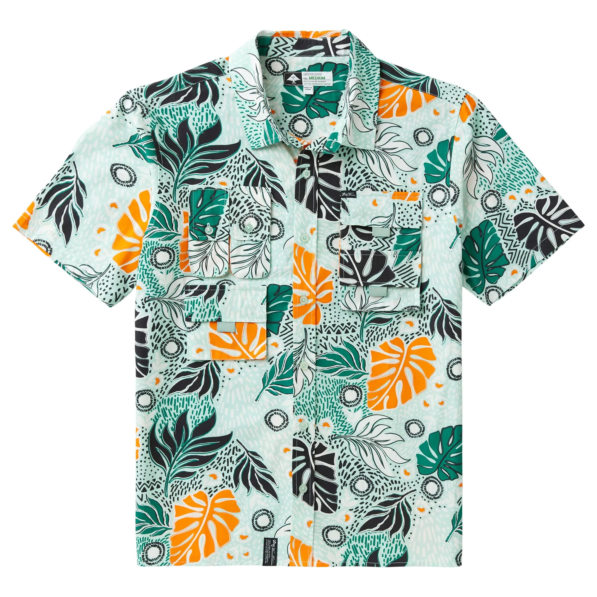 TOMORROW TROPIC WOVEN SHIRT -GREEN MIST sold by Lrg