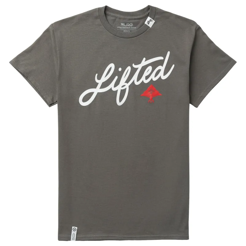 ANGLED SCRIPT TEE - CHARCOAL sold by Lrg