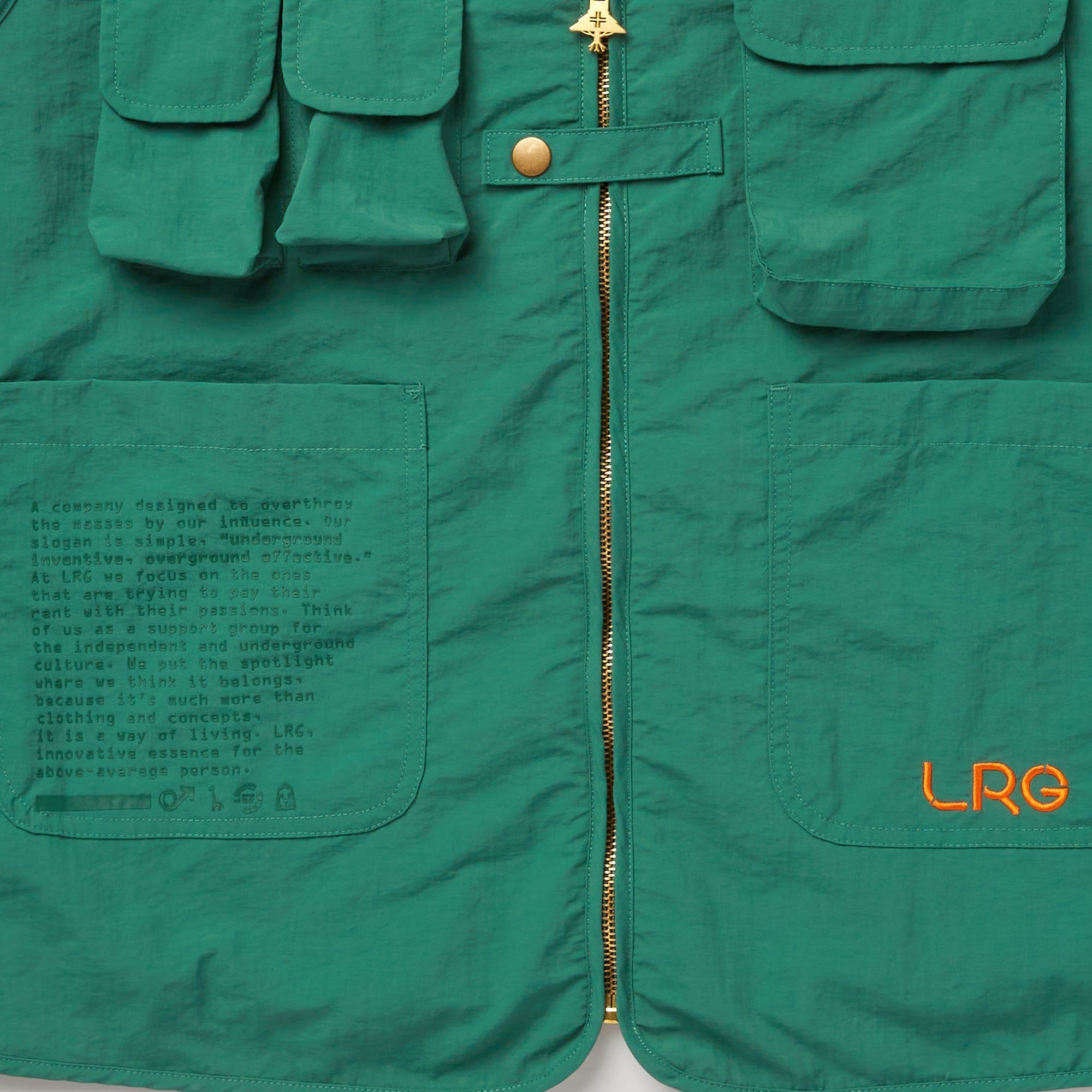 LEADER WOVEN VEST - GREEN sold by Lrg product image thumbnail 4