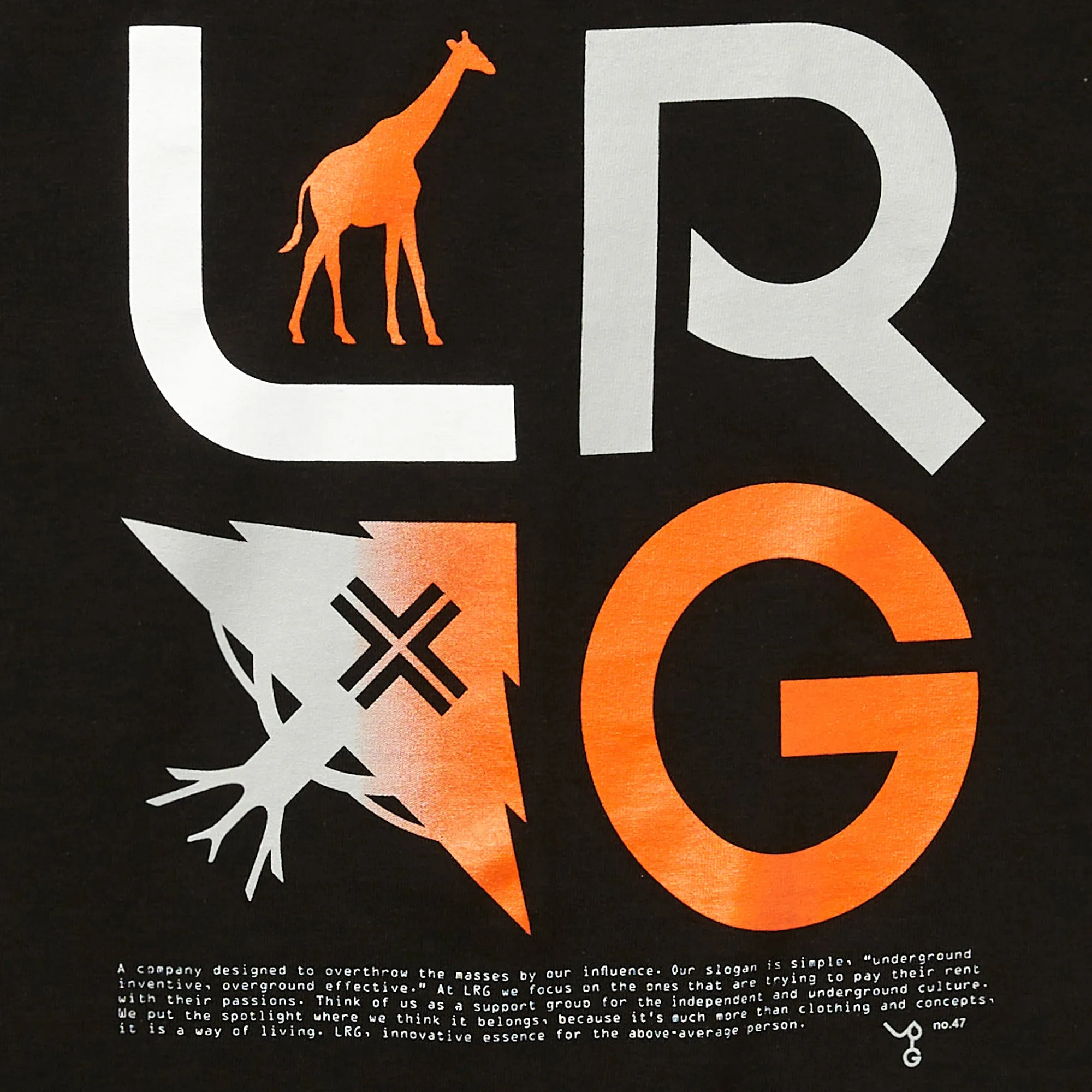 SLOGAN STACKED ICONS TEE - BLACK sold by Lrg product image thumbnail 2