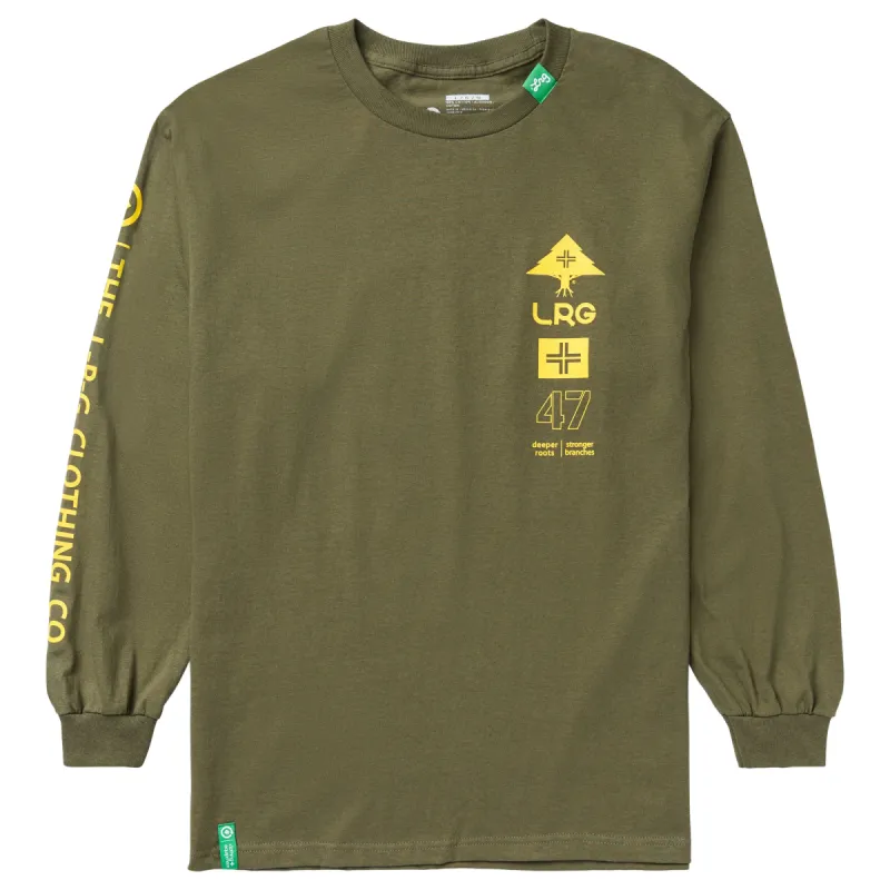STRONG BRANCHES LONG SLEEVE TEE - MILITARY GREEN sold by Lrg