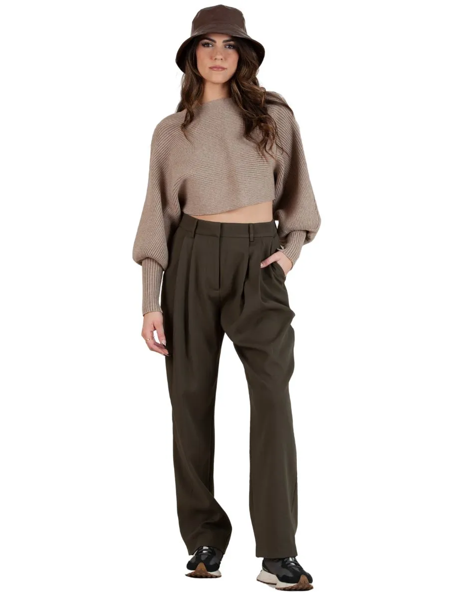 FELICITY TROUSERS-OLIVE sold by Lucca Couture product image thumbnail 4