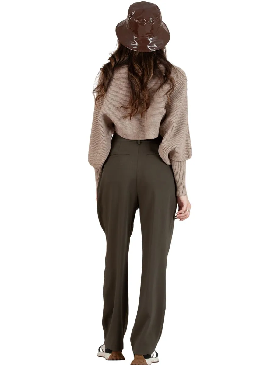 FELICITY TROUSERS-OLIVE sold by Lucca Couture product image thumbnail 3