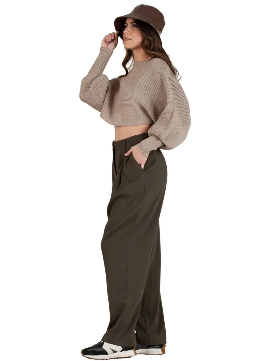FELICITY TROUSERS-OLIVE sold by Lucca Couture product image thumbnail 5