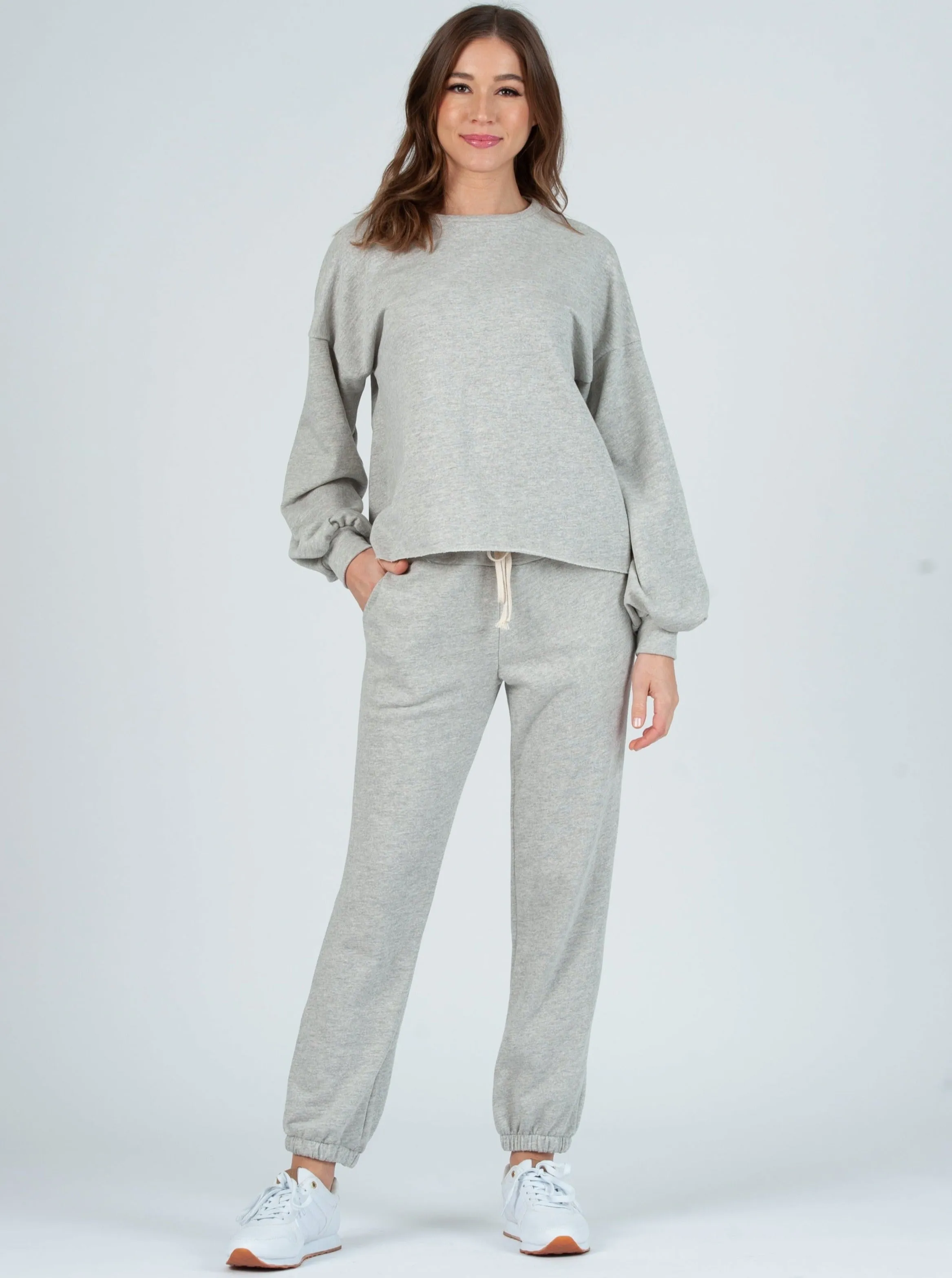 FAYE SWEATSHIRT SET-H. GREY sold by Lucca Couture