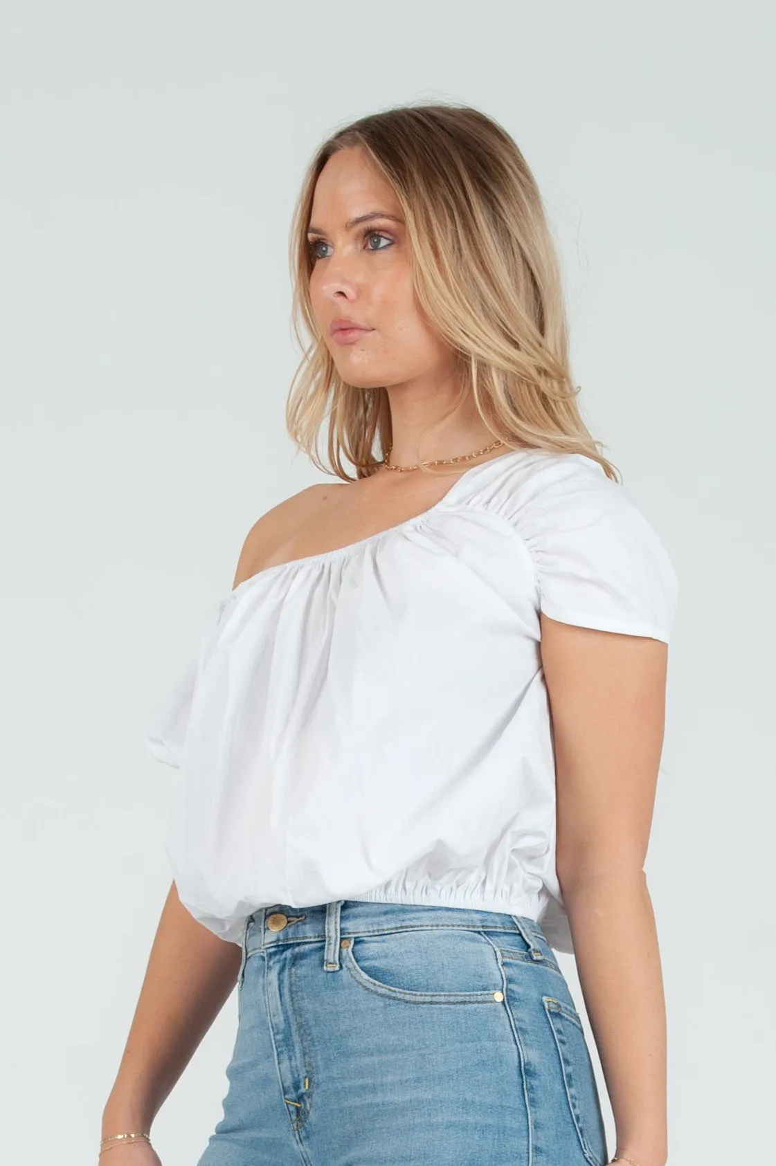 Women's Poplin Puff Sleeve Blouse Top sold by Lucca Couture product image thumbnail 4