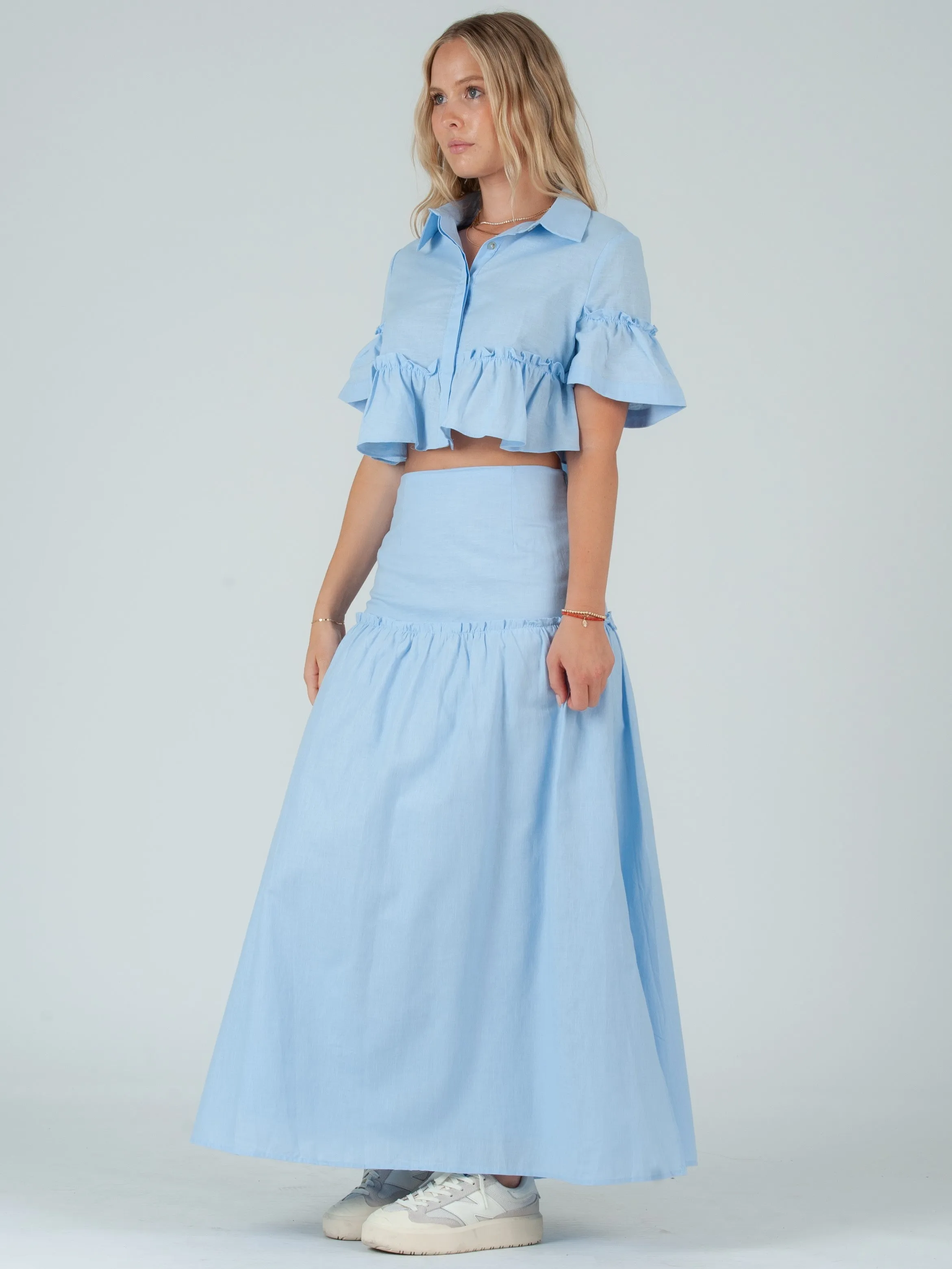 Women's Linen Blouse & Skirt Set sold by Lucca Couture product image thumbnail 2