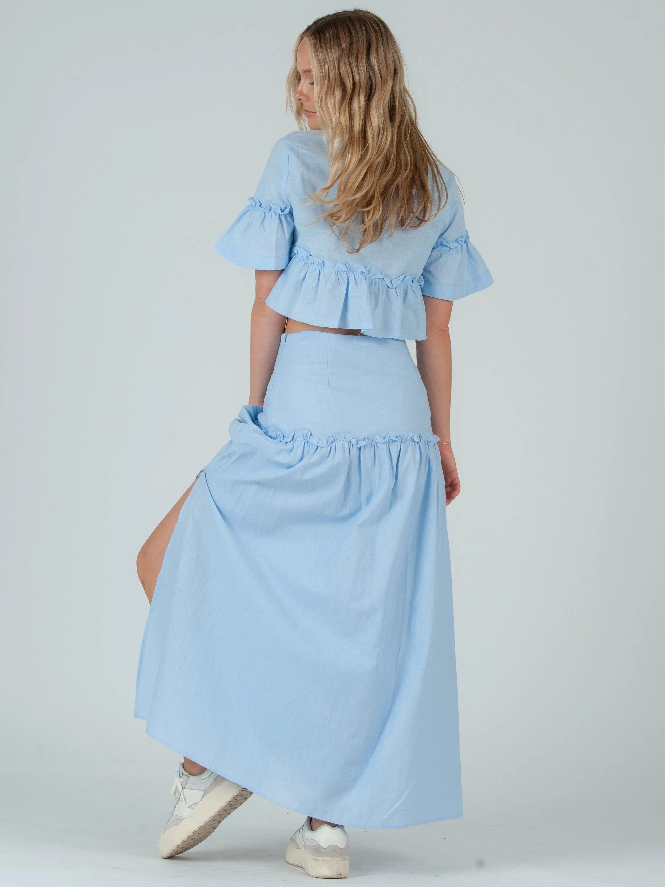 Women's Linen Blouse & Skirt Set sold by Lucca Couture product image thumbnail 3