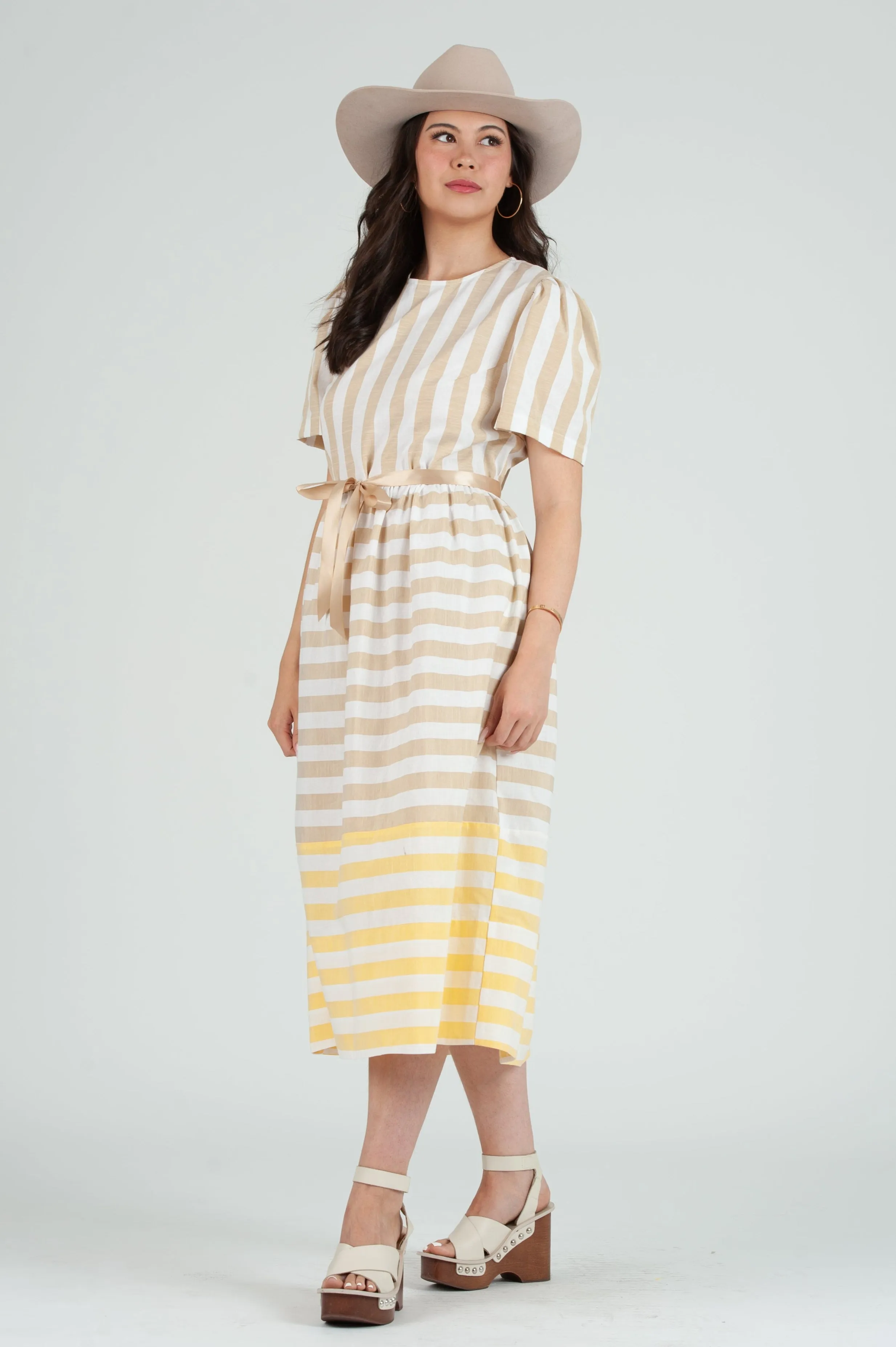 Women's Striped Color Block Dress sold by Lucca Couture product image thumbnail 4