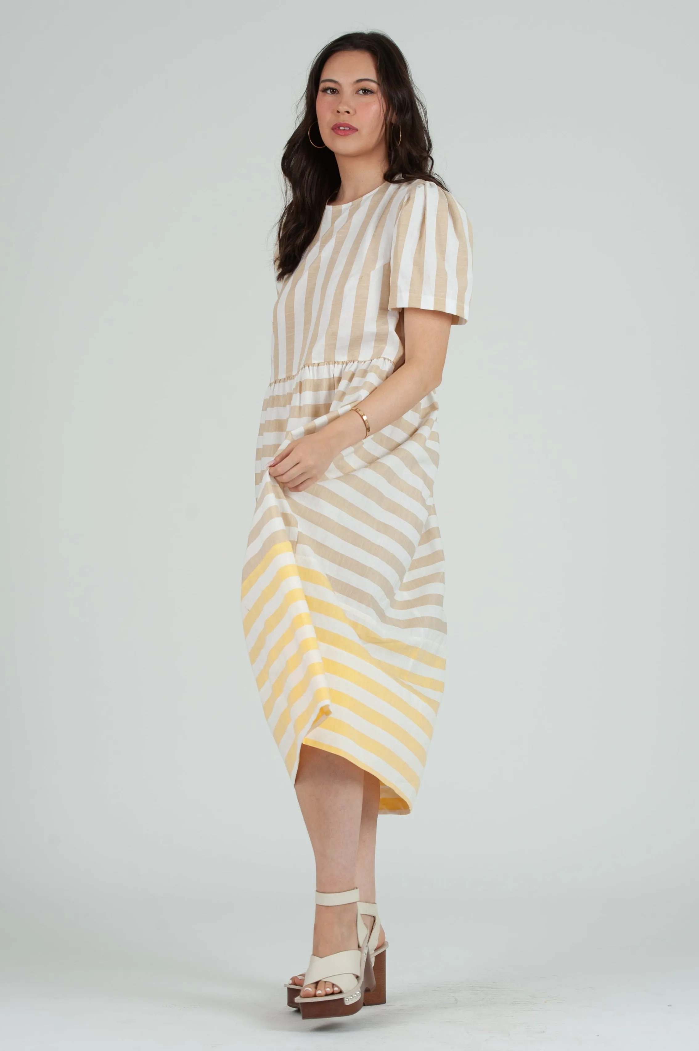 Women's Striped Color Block Dress sold by Lucca Couture product image thumbnail 2