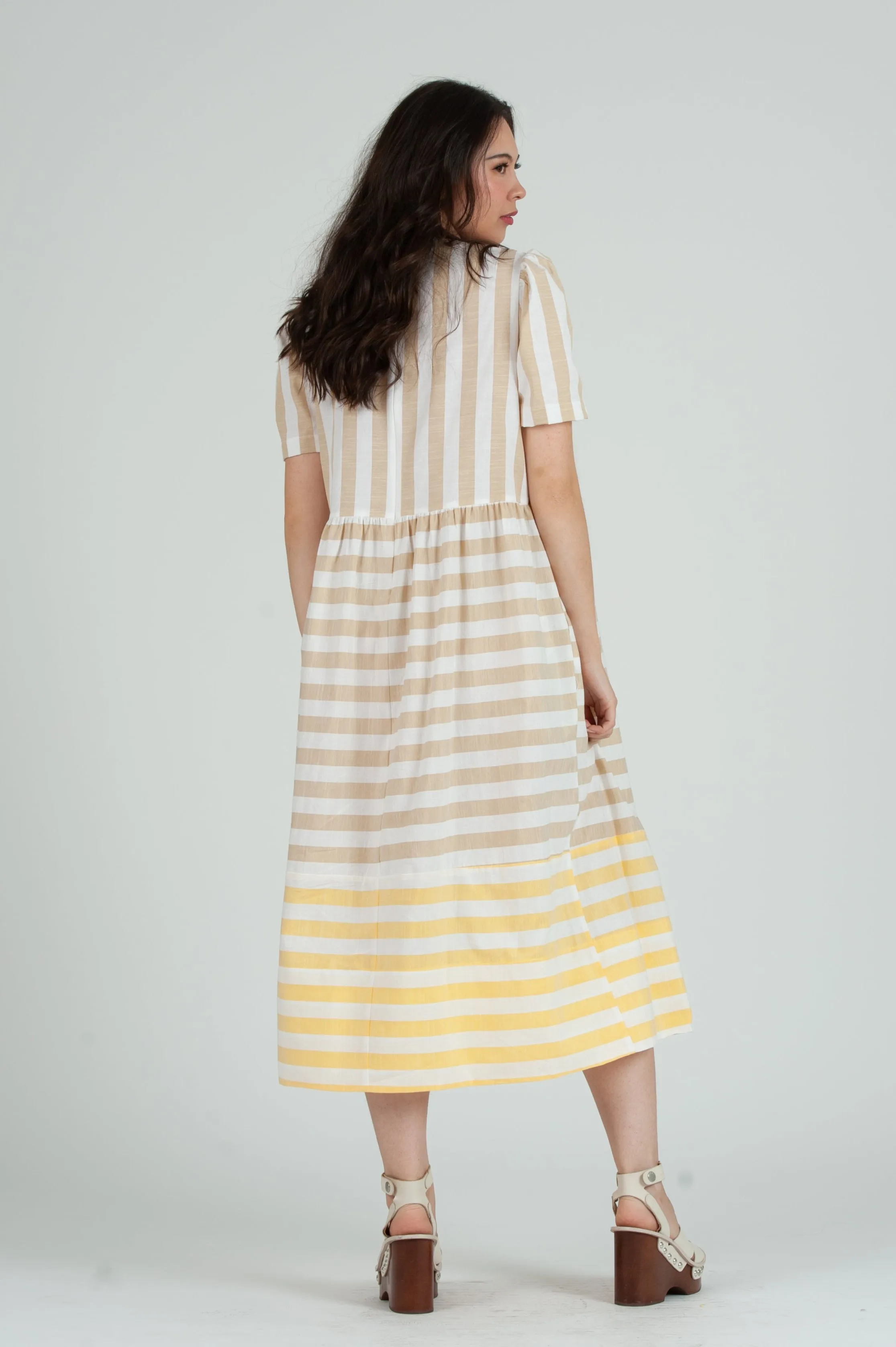 Women's Striped Color Block Dress sold by Lucca Couture product image thumbnail 3