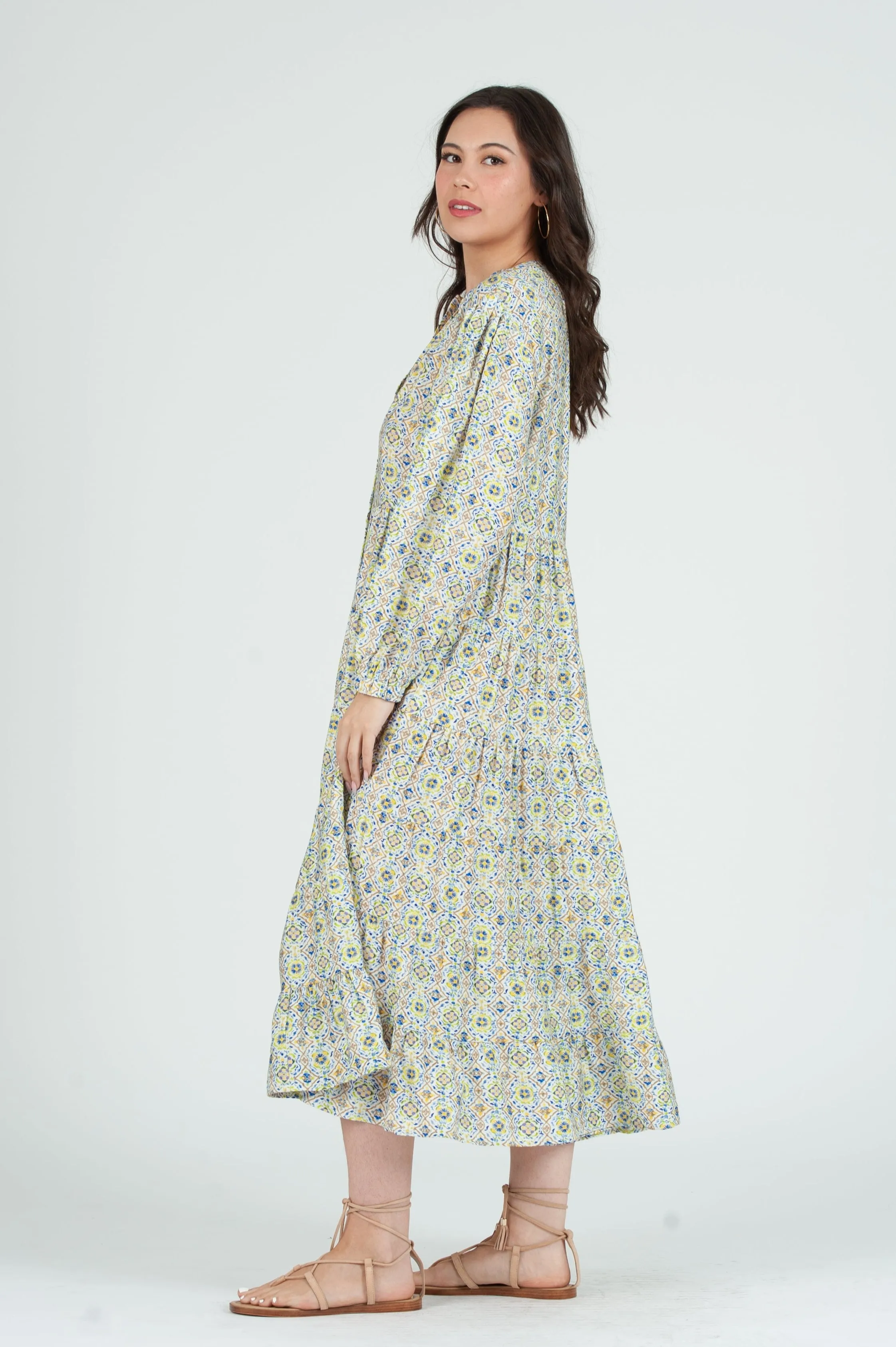 Women's Batik Print Maxi Dress sold by Lucca Couture product image thumbnail 2